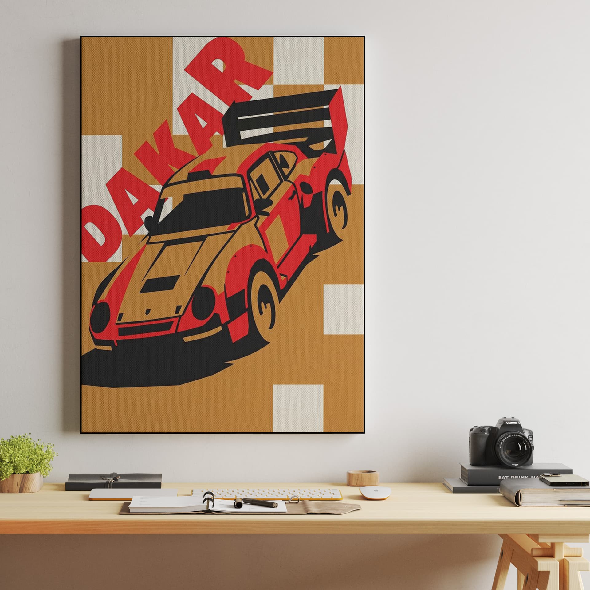 Porsche 959 Dakar Graphic Illustration