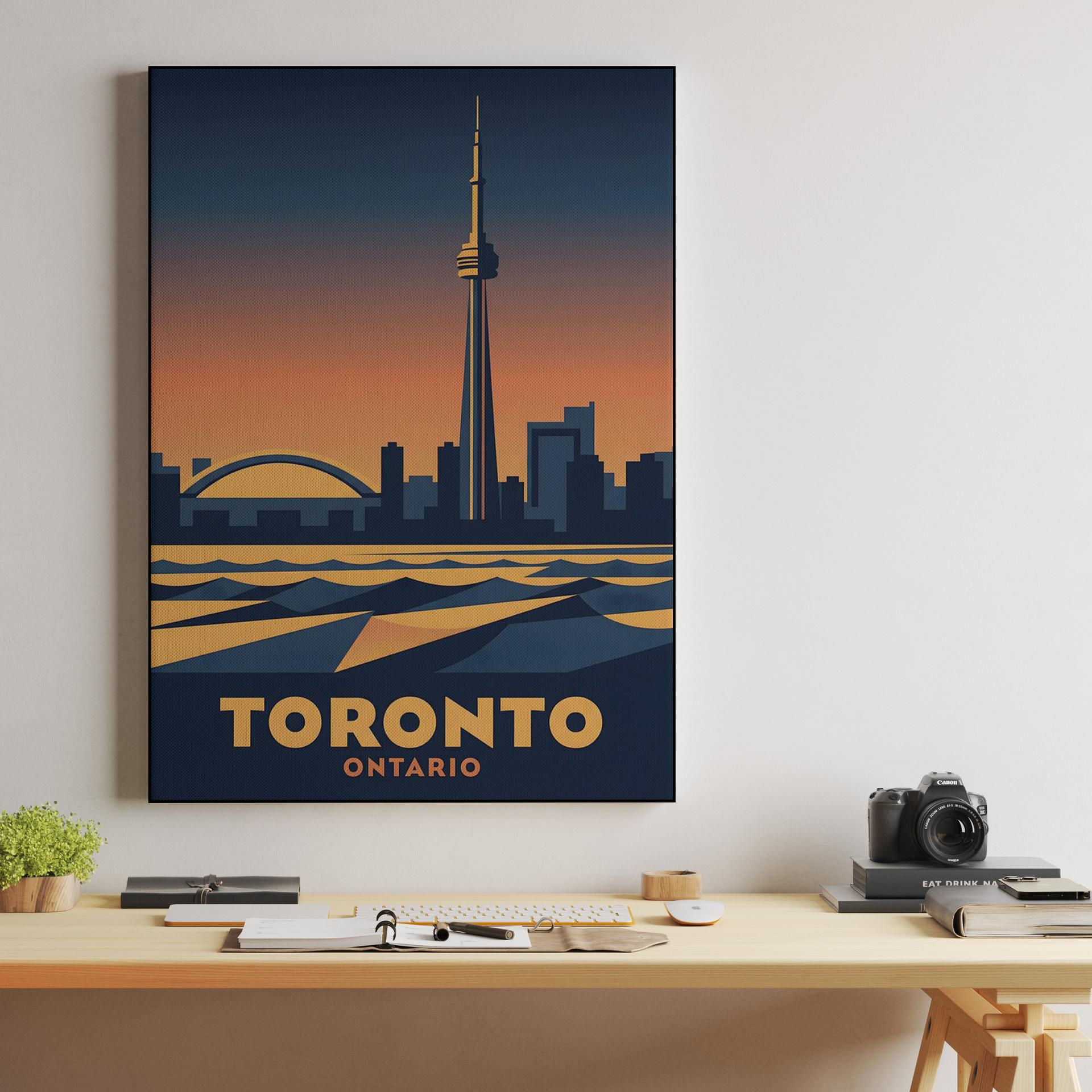 Toronto Skyline Vintage Travel Poster