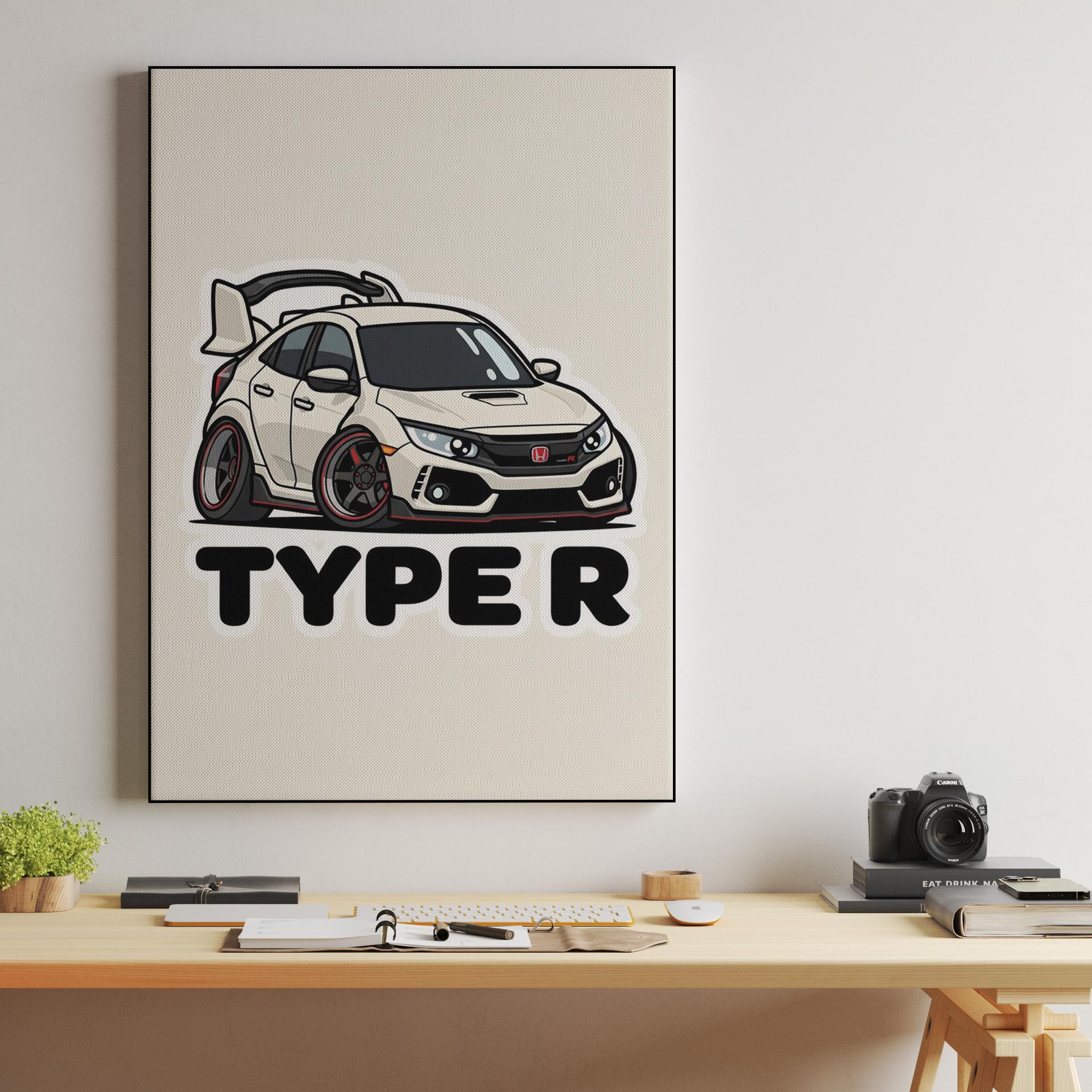 Honda Civic Type R FK8 Chibi Sticker Art
