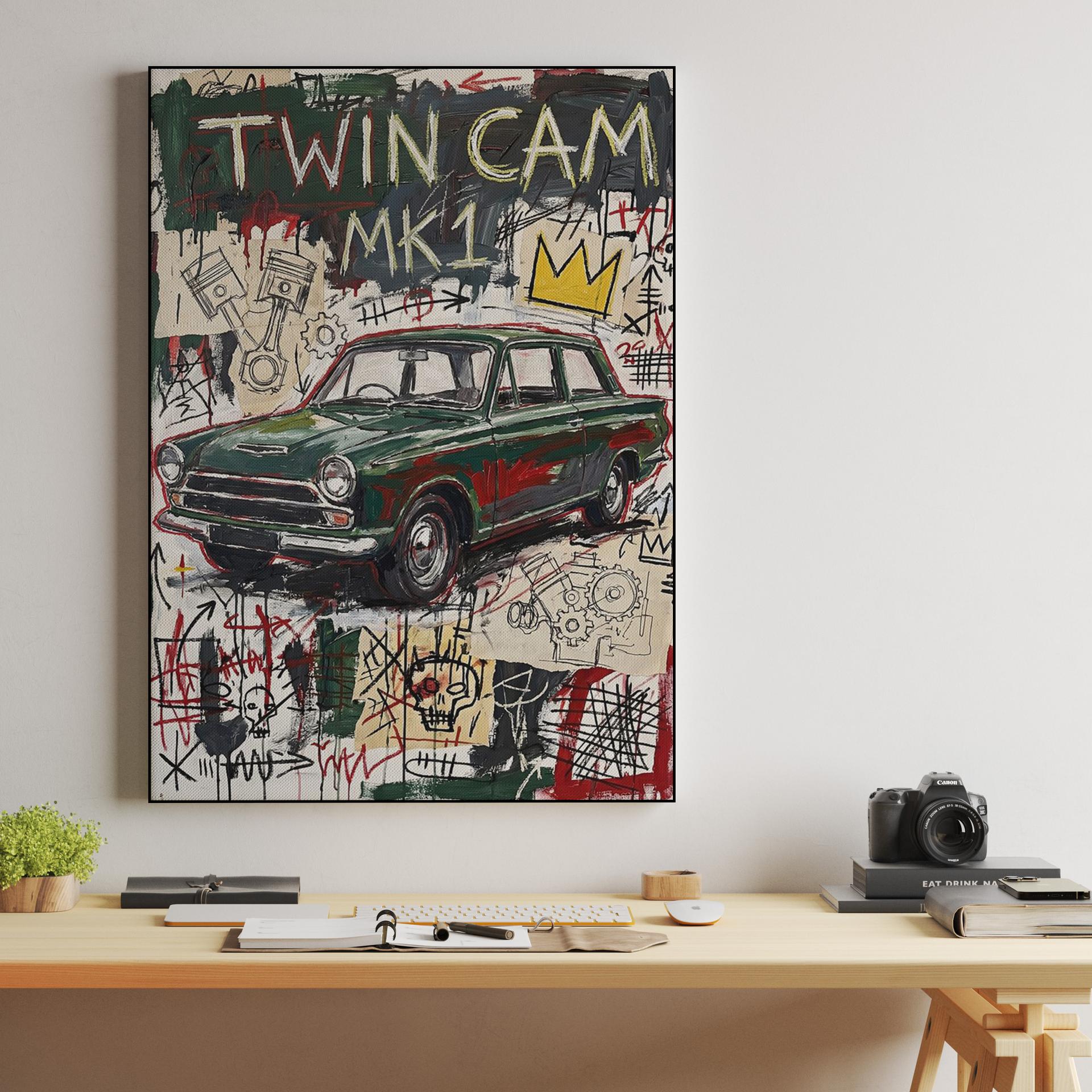 Lotus Cortina Mk1 Neo-Expressionist Collage