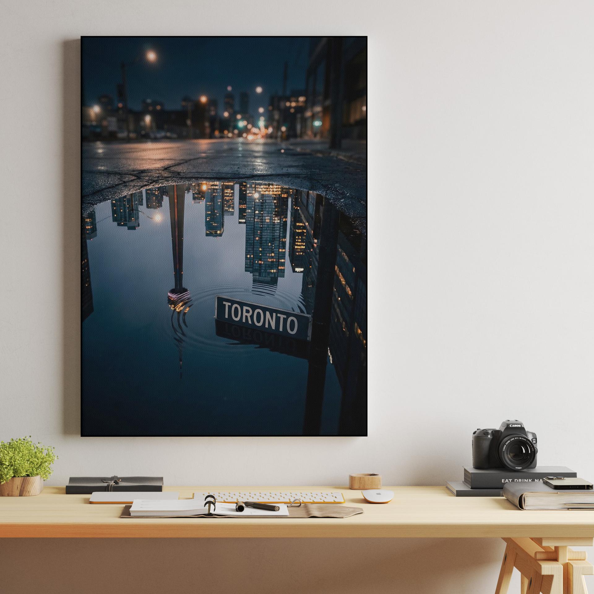 Toronto Mirror: Puddle Reflection Skyline