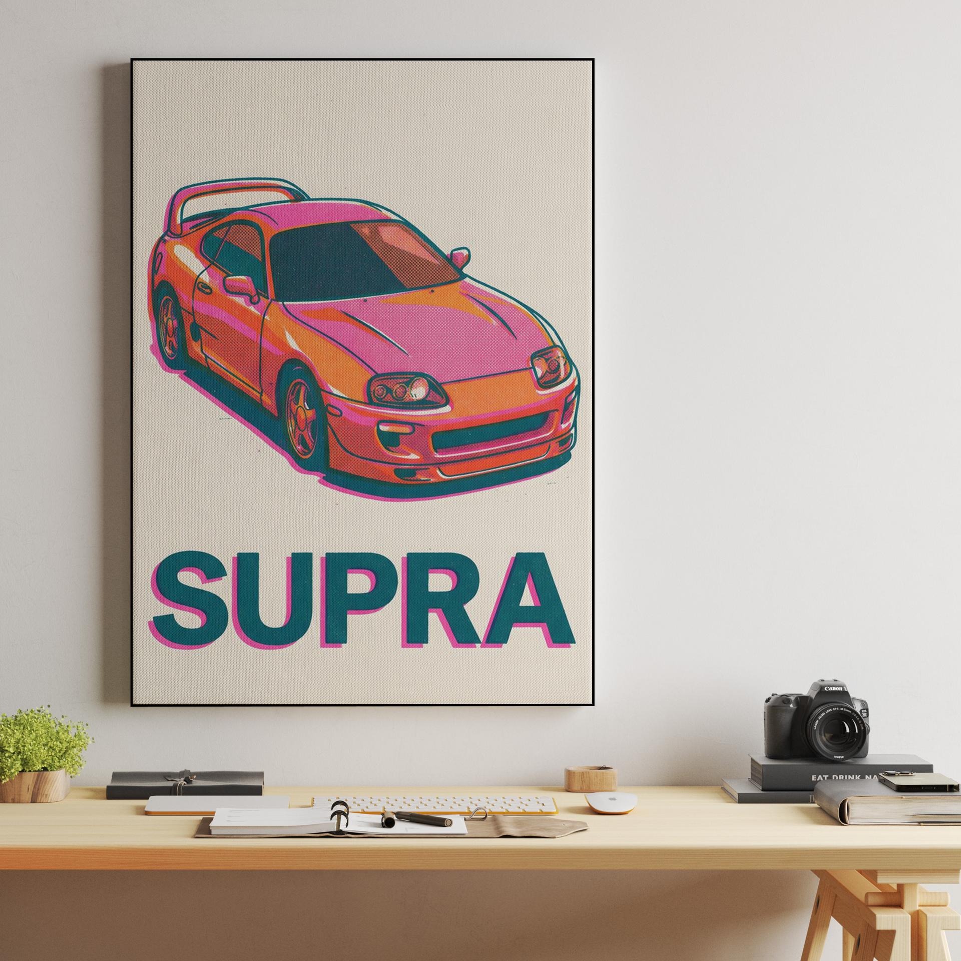 Vibrant Halftone Toyota Supra A80