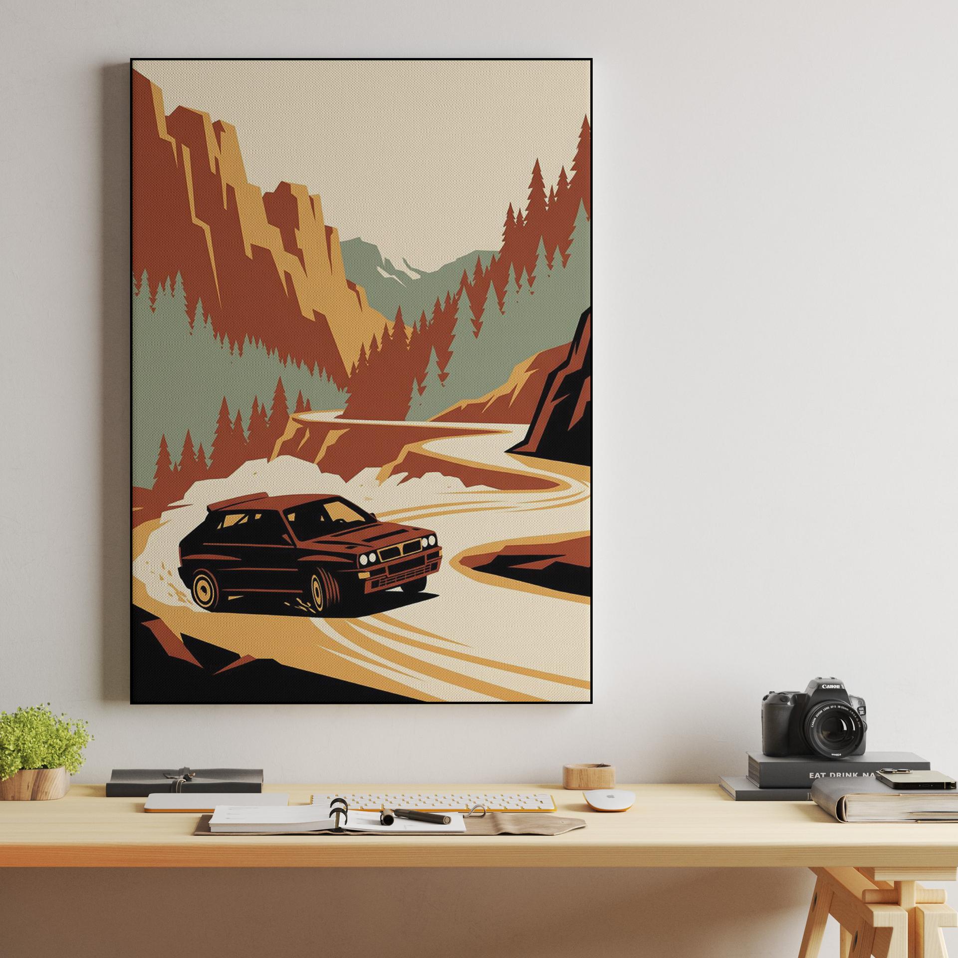 Lancia Delta Integrale: Winding Mountain Pass