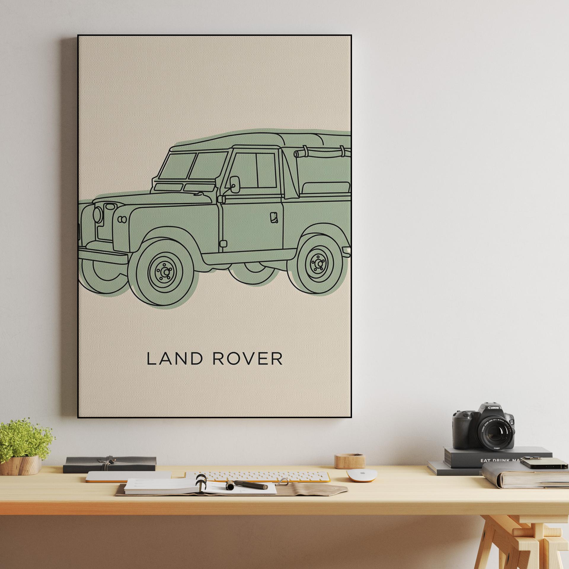 Land Rover Series IIA: Minimalist Line Art
