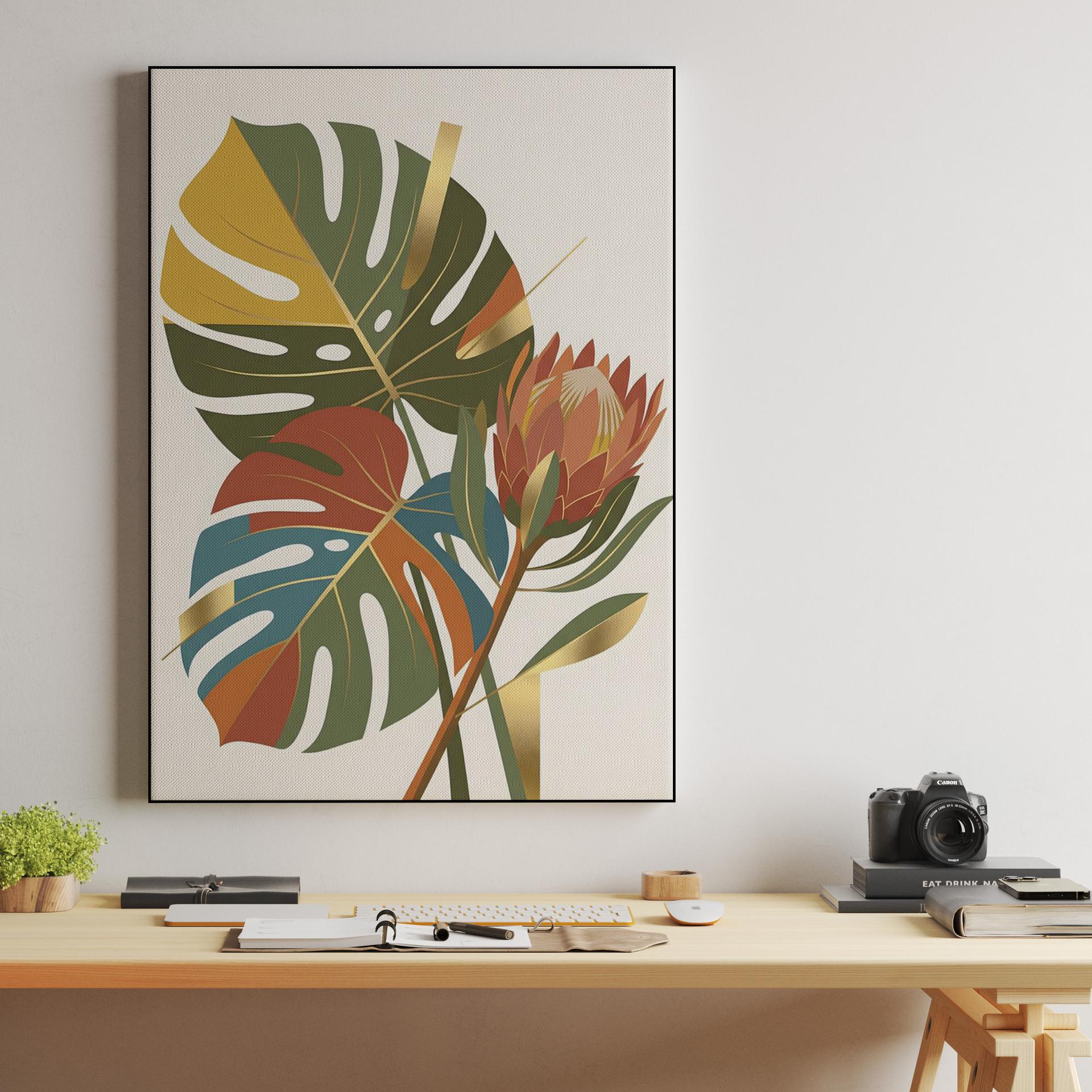 Gilded Tropical Flora