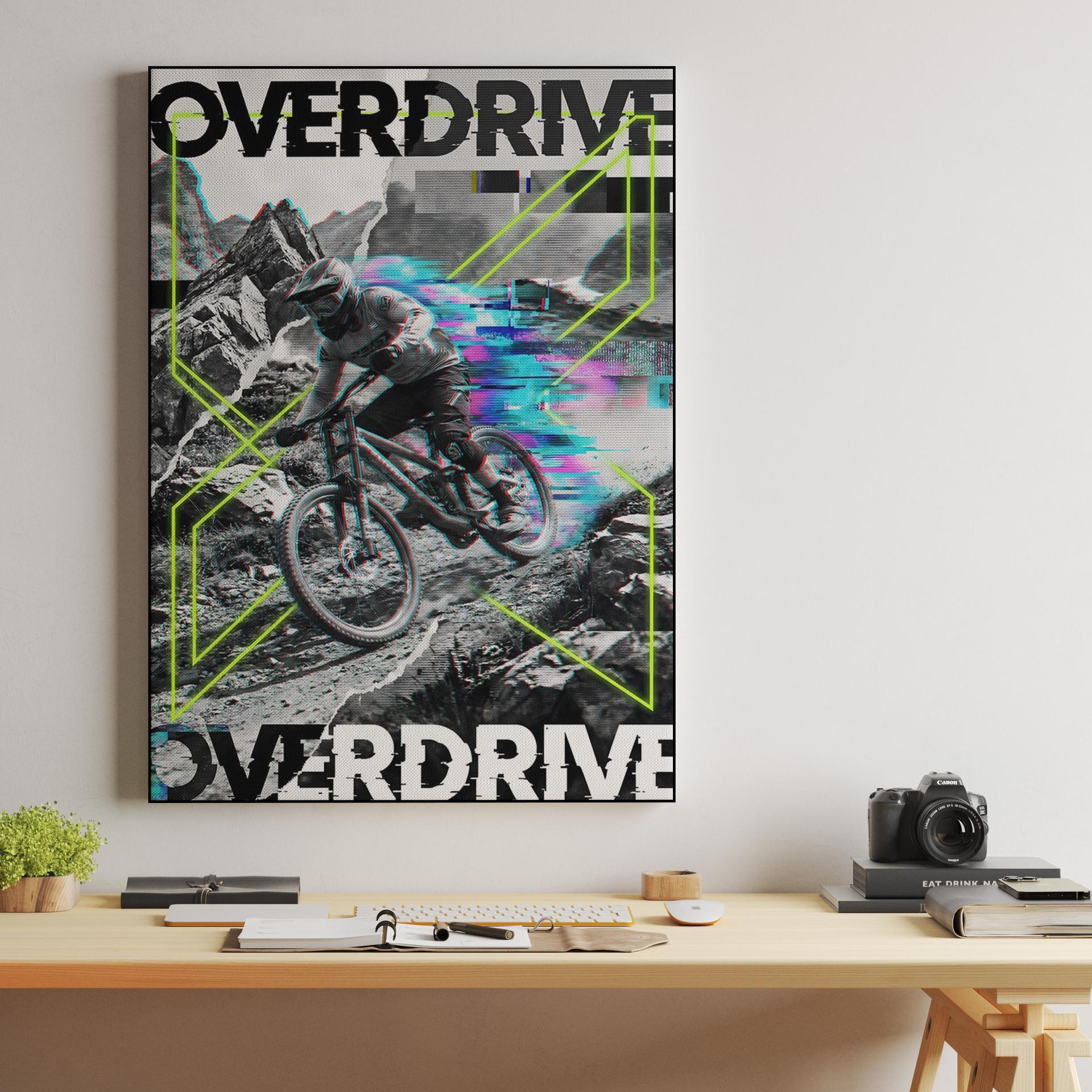 Overdrive Glitch Mountain Bike Collage