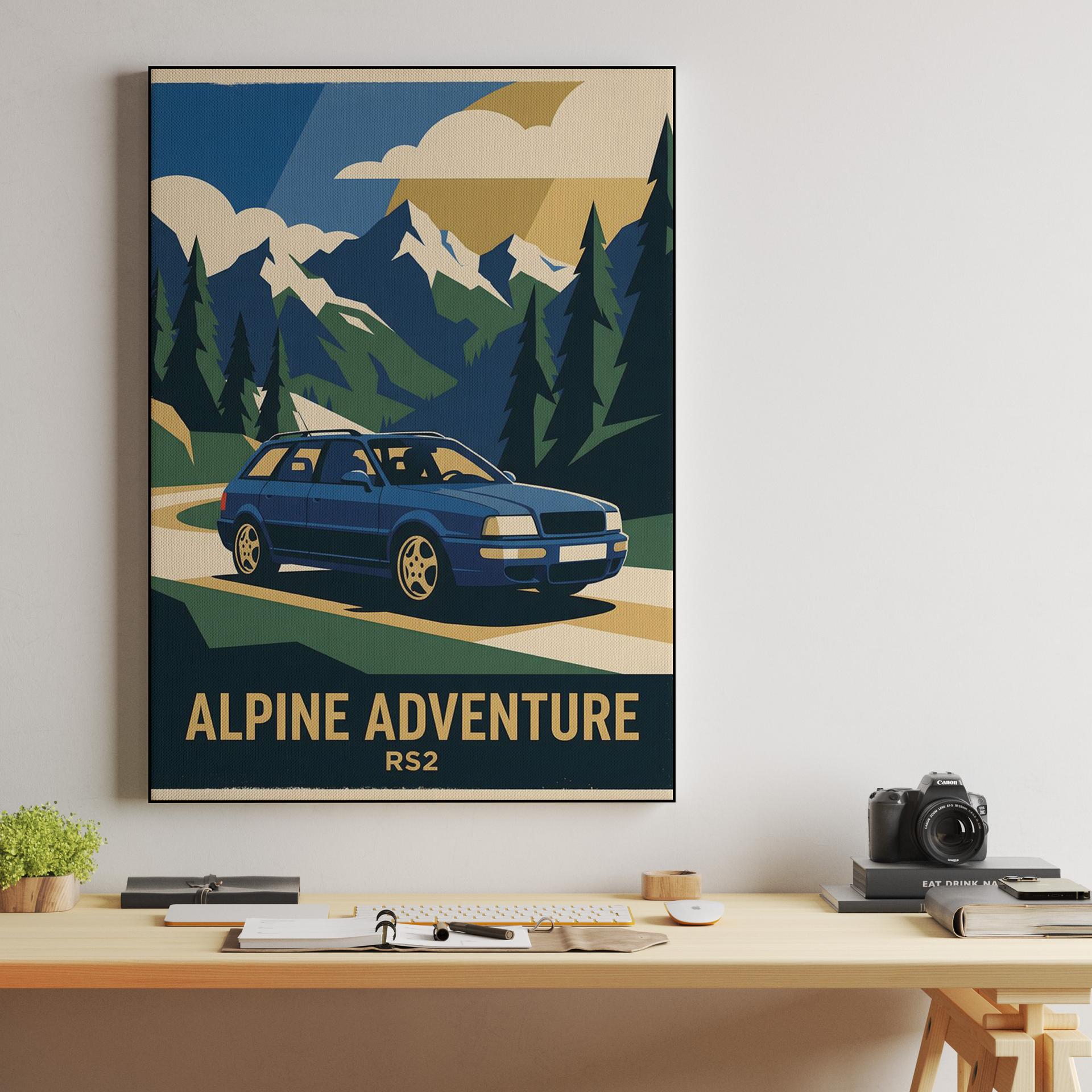 Audi RS2 Avant: Alpine Adventure Travel Poster