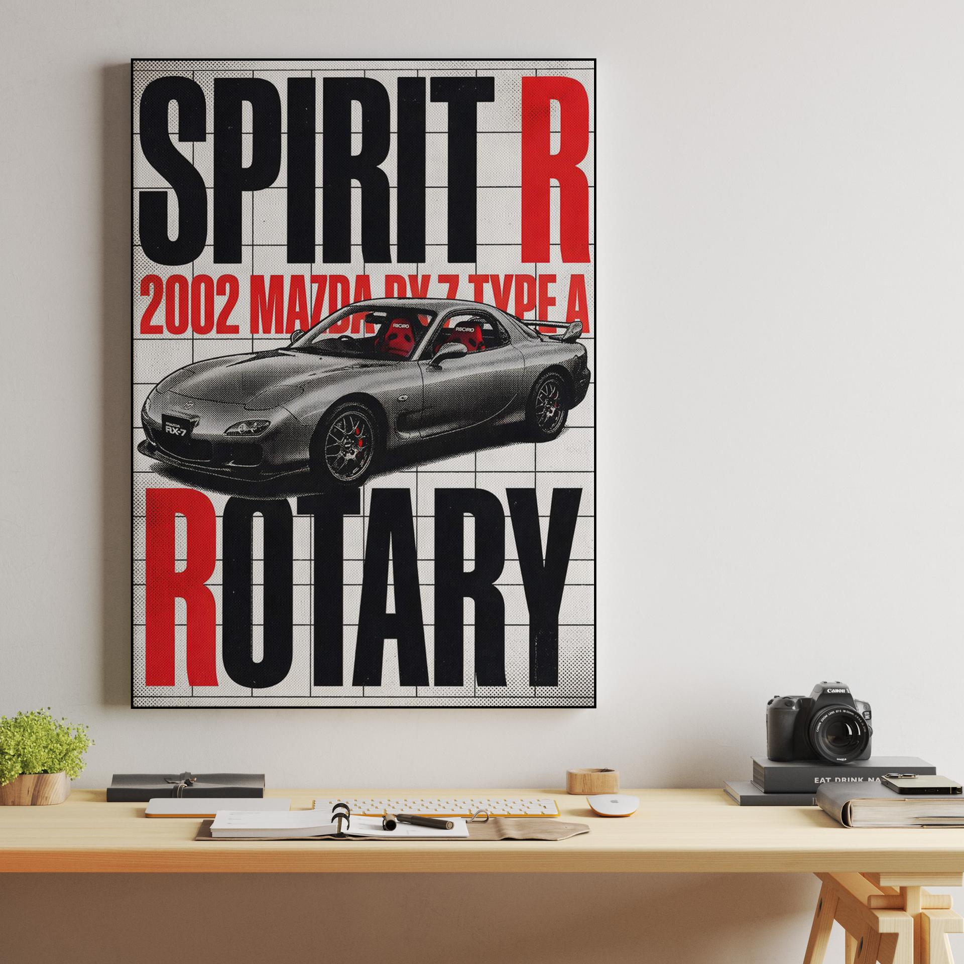 Mazda RX-7 Spirit R Rotary Grid Poster