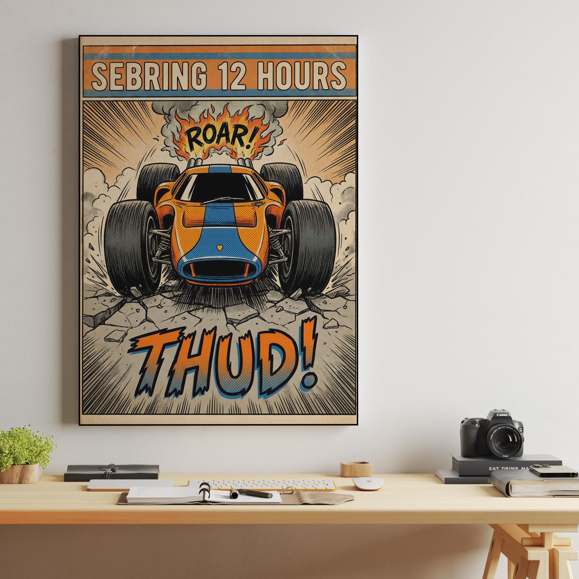 Sebring Roar: Comic Style Endurance Racing Art