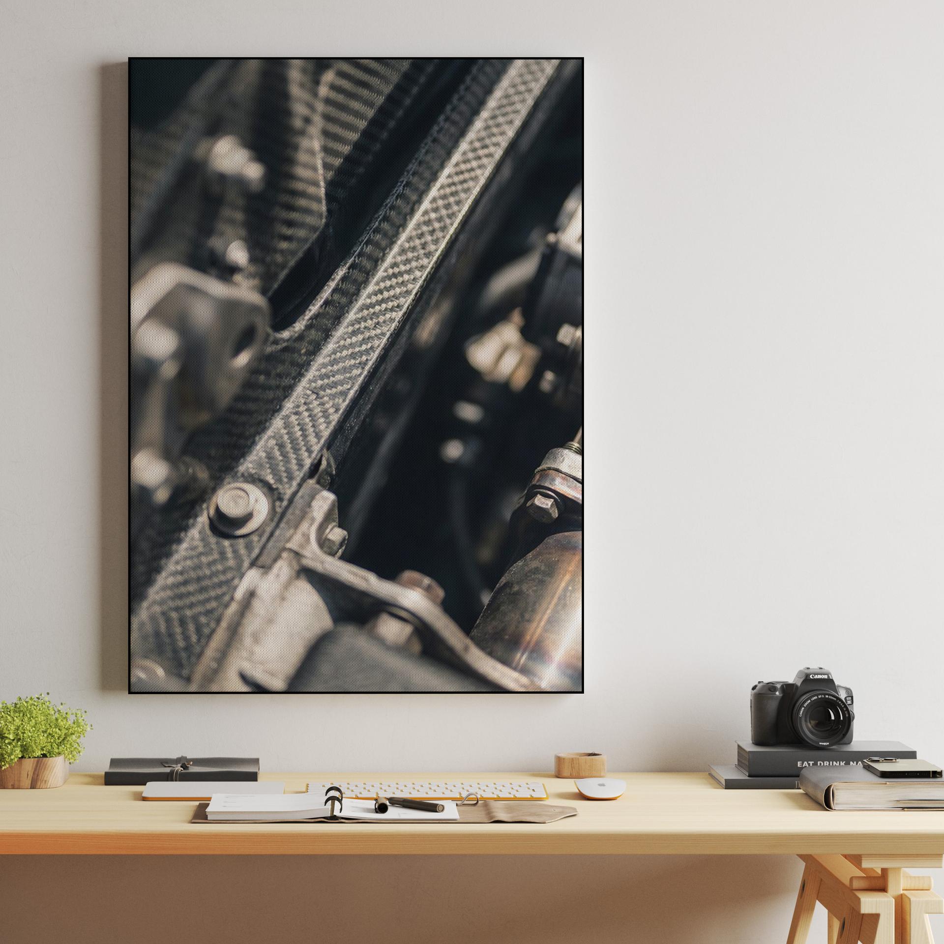 Carbon Fiber and Mechanical Precision Detail