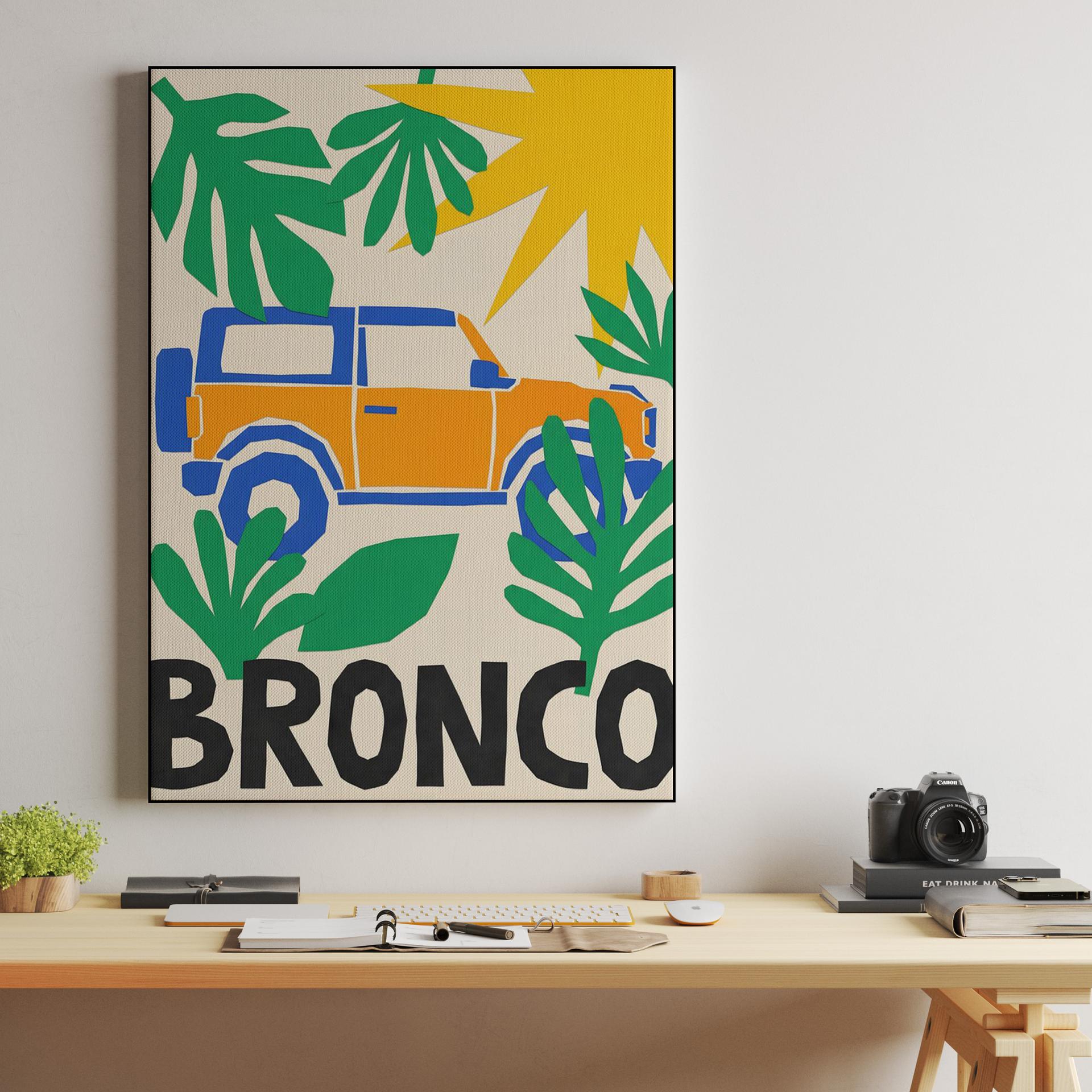 Bronco Summer Adventure Paper Cutout