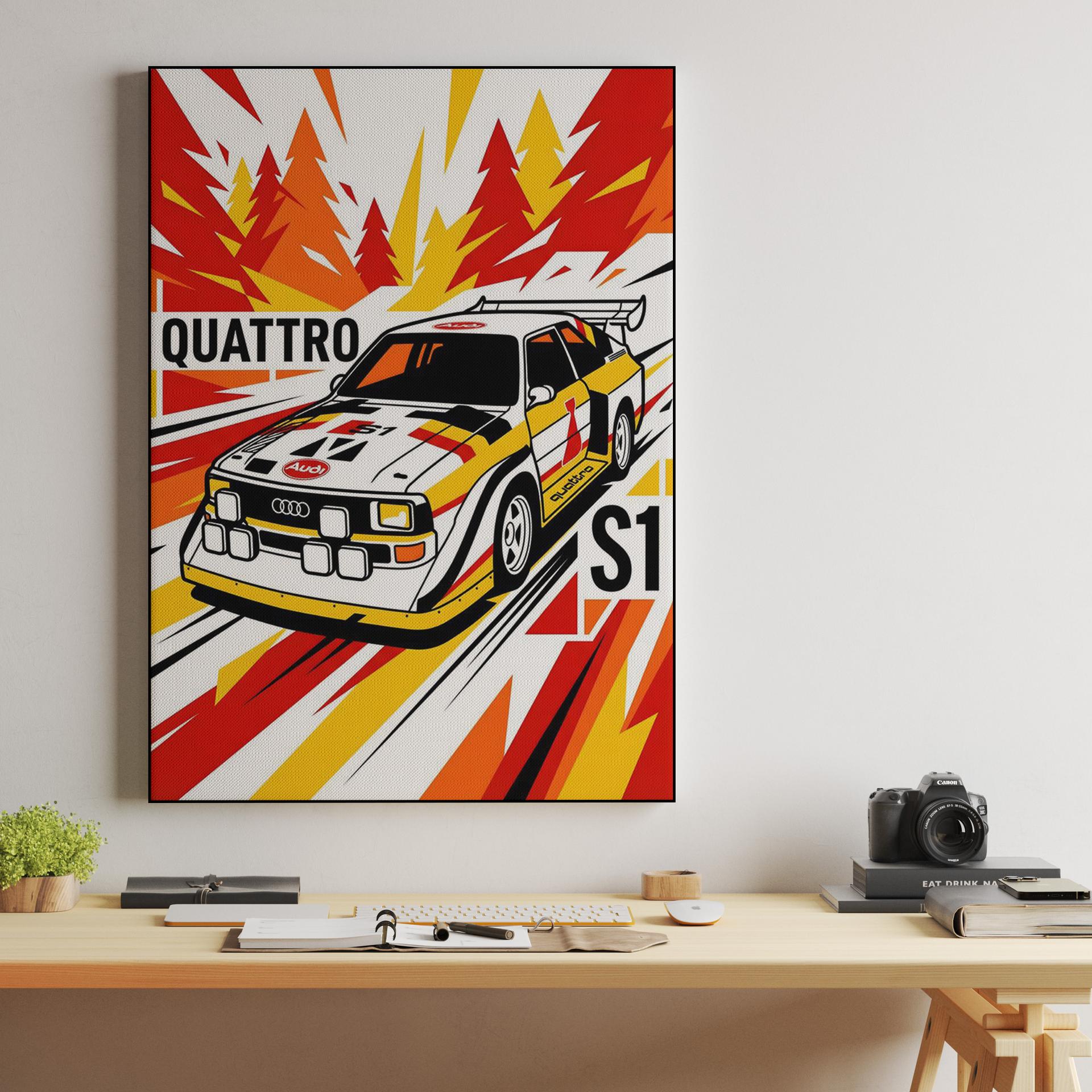 Audi Sport Quattro S1 Rally Speed Graphic
