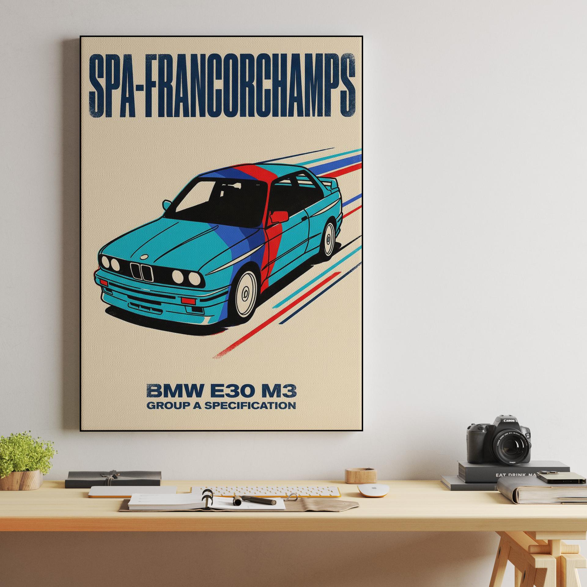 BMW E30 M3 Spa-Francorchamps Group A Poster