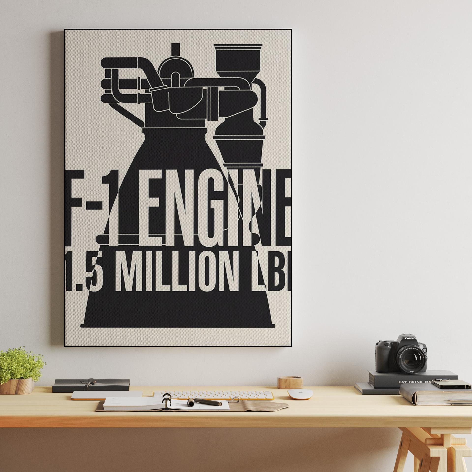 F-1 Engine 1.5 Million LBF Graphic Poster