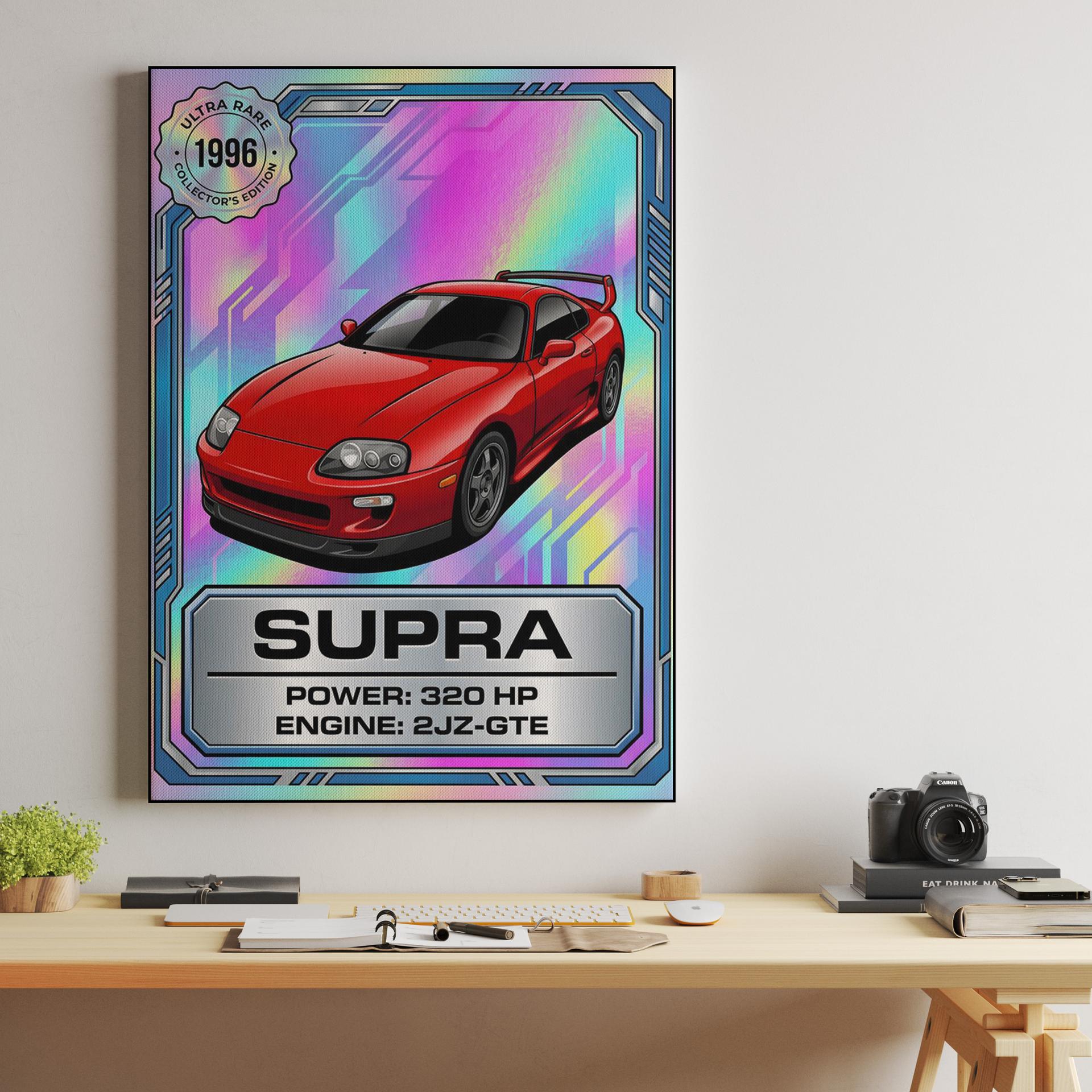 Ultra Rare 1996 Supra A80 Holographic Collector's Card