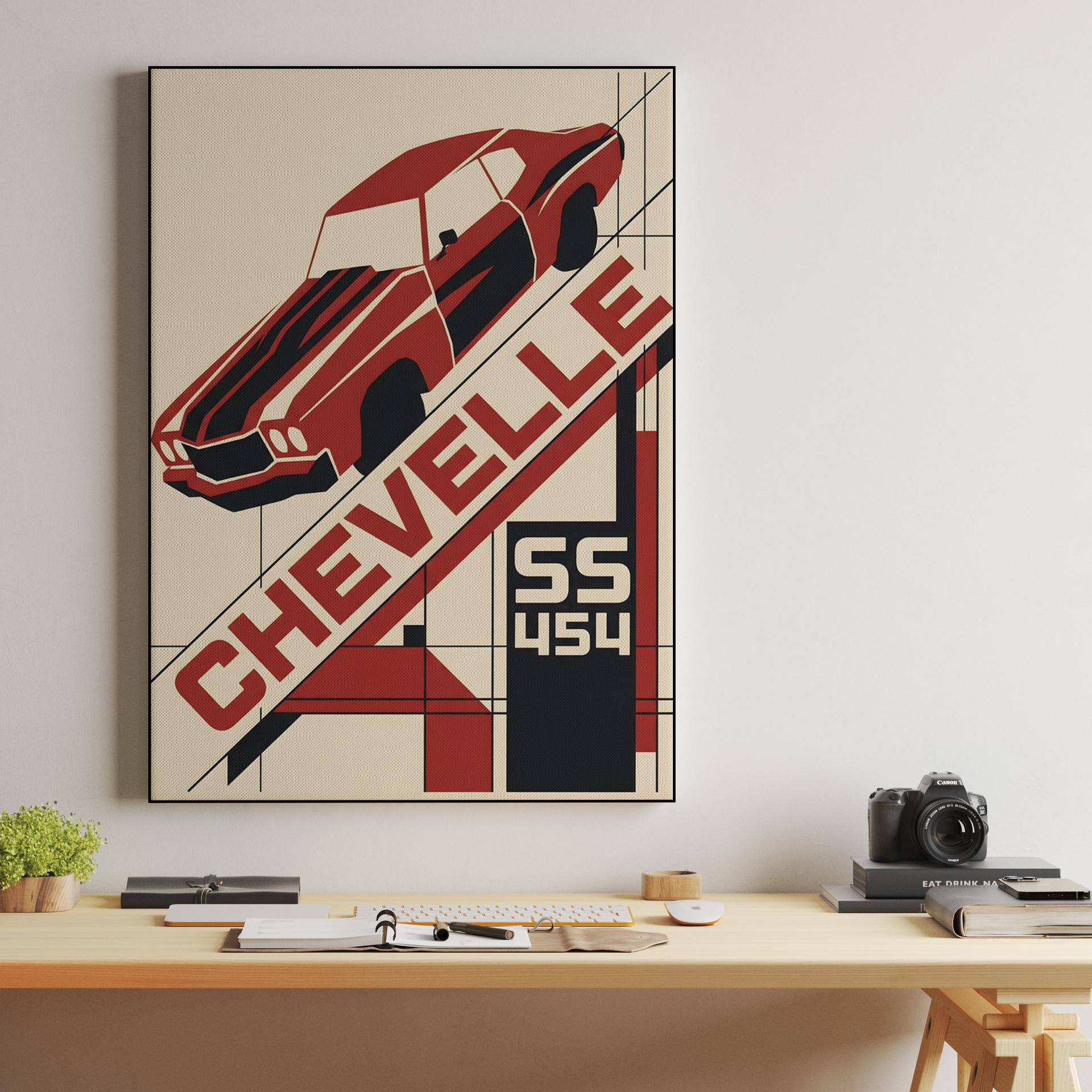 Chevelle SS 454 Constructivist Poster