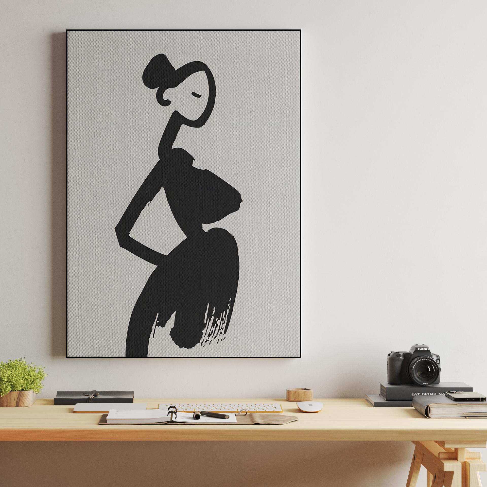 Minimalist Ink Woman Profile