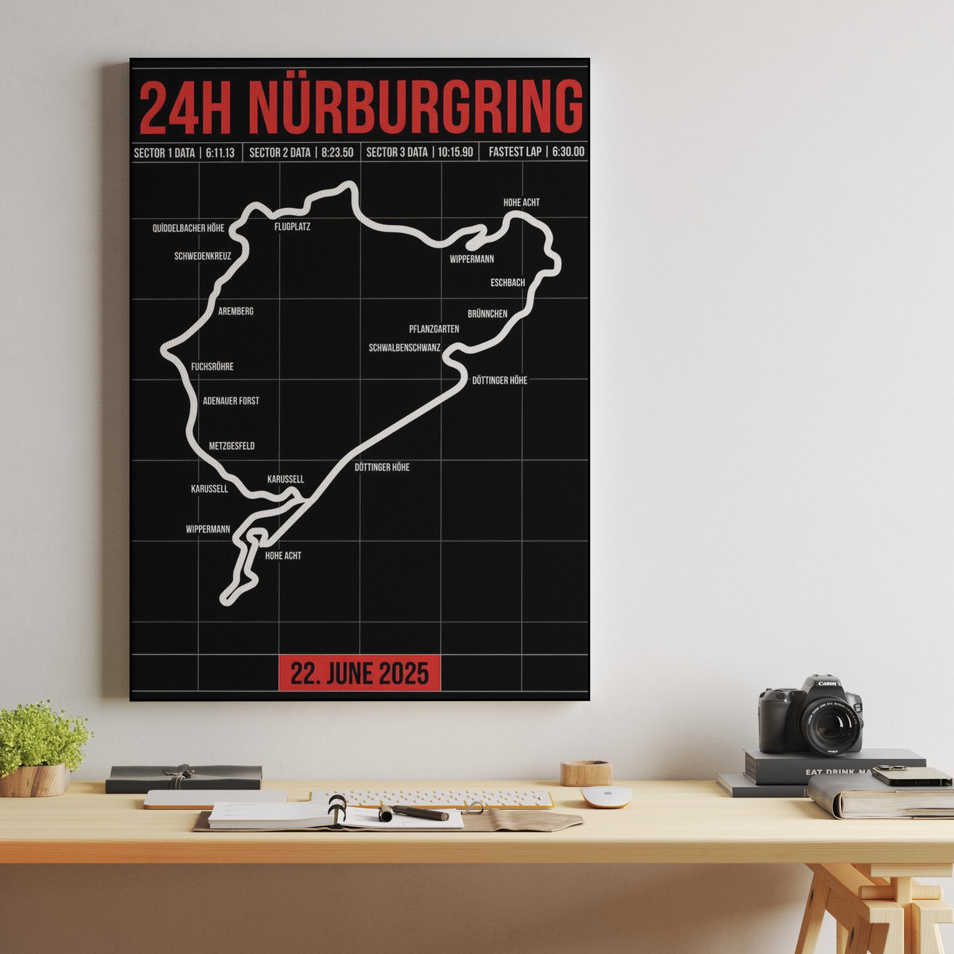 Nürburgring 24H Nordschleife Track Map Graphic
