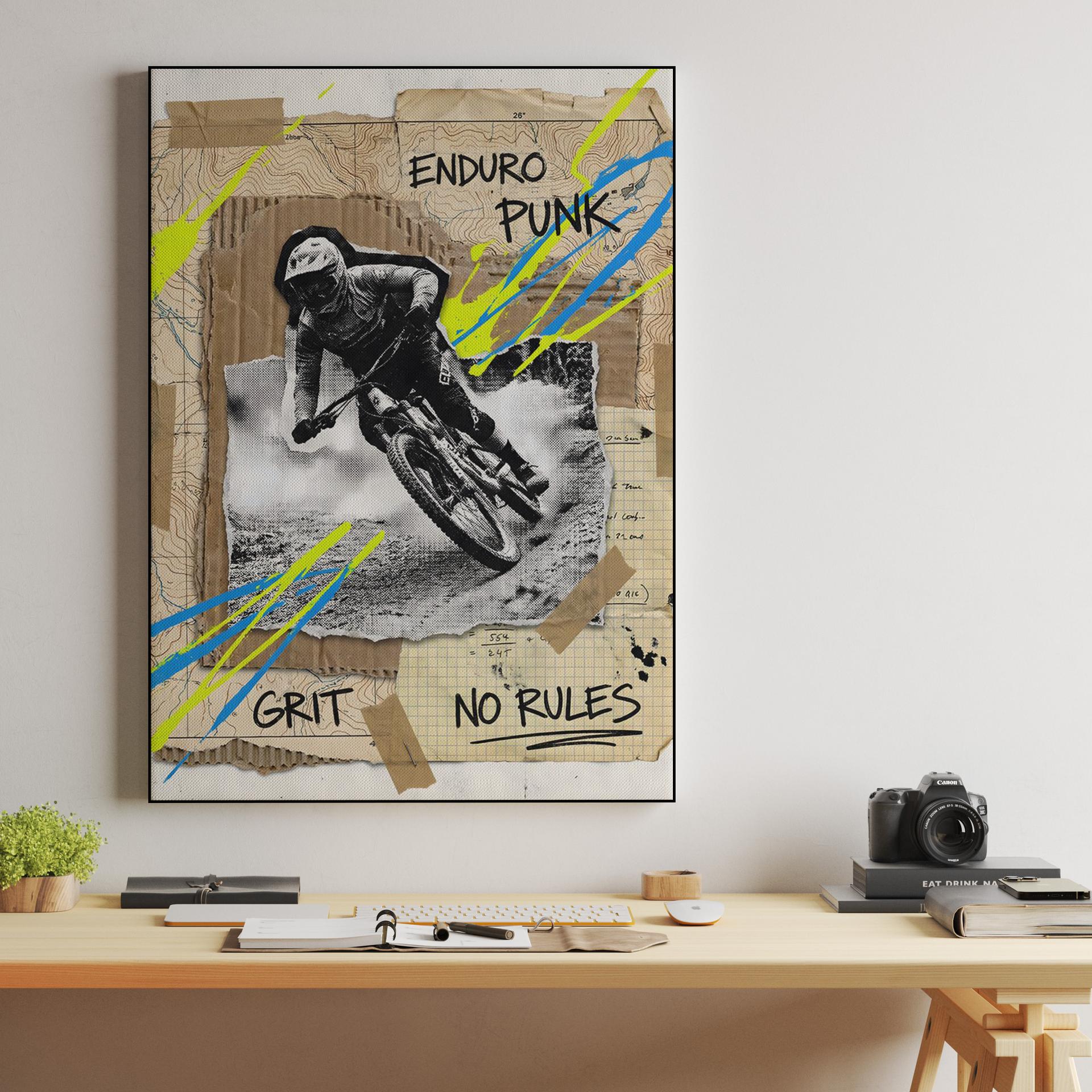 Enduro Punk: Grit and No Rules Mountain Biking Collage