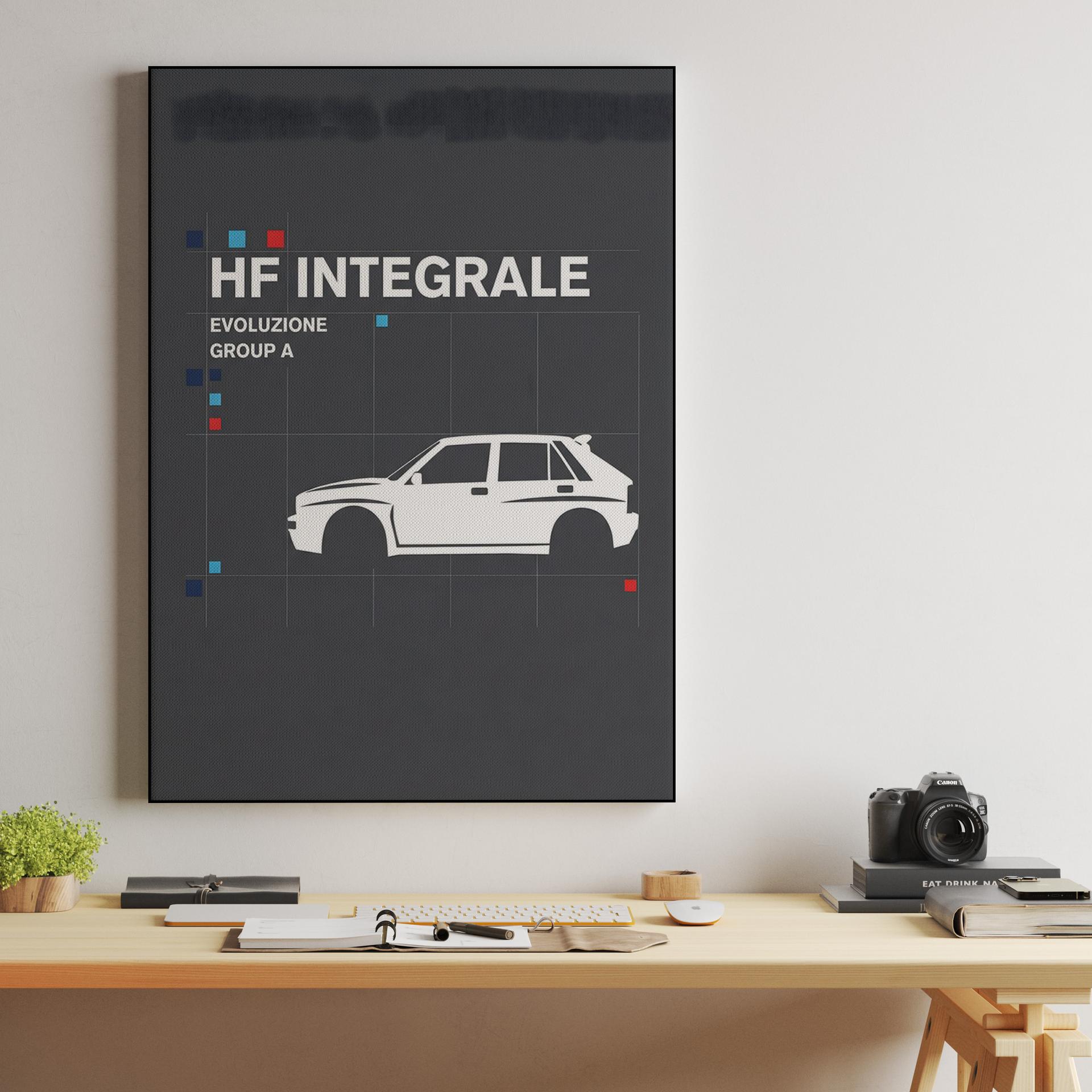 Lancia Delta Integrale Evoluzione Swiss Style Graphic