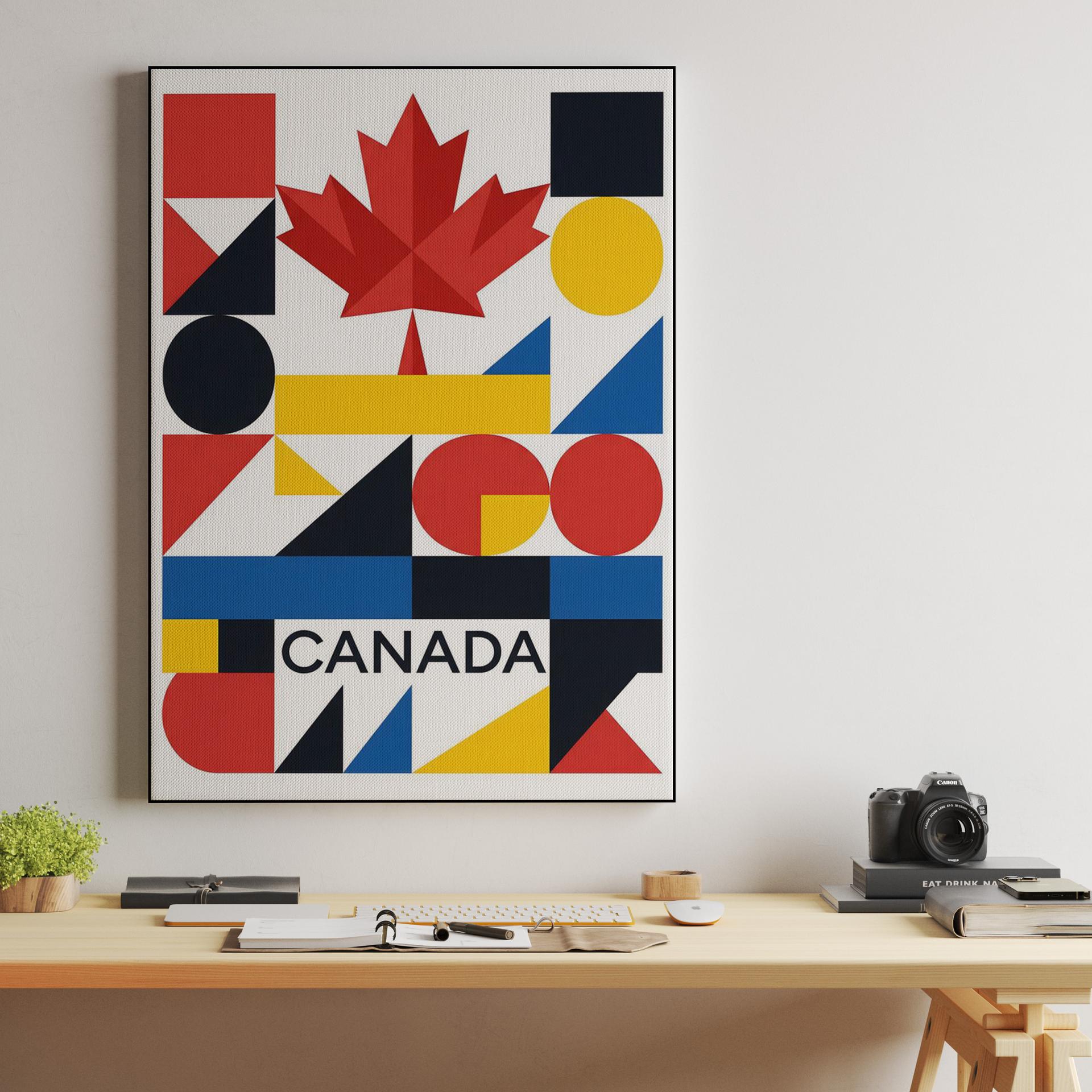 Canada Modernist Geometric Abstract Poster