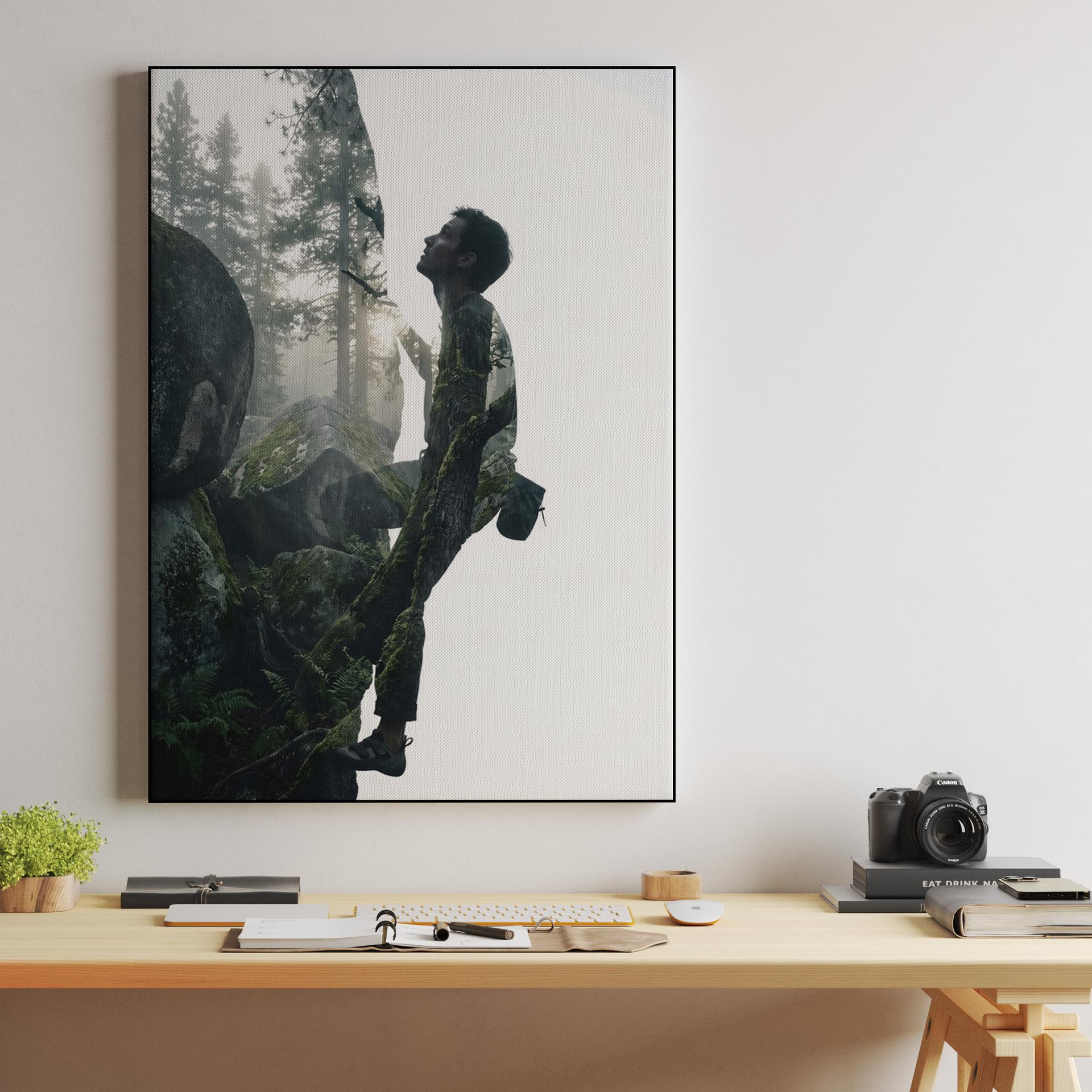 Nature's Pulse: Double Exposure Ascent