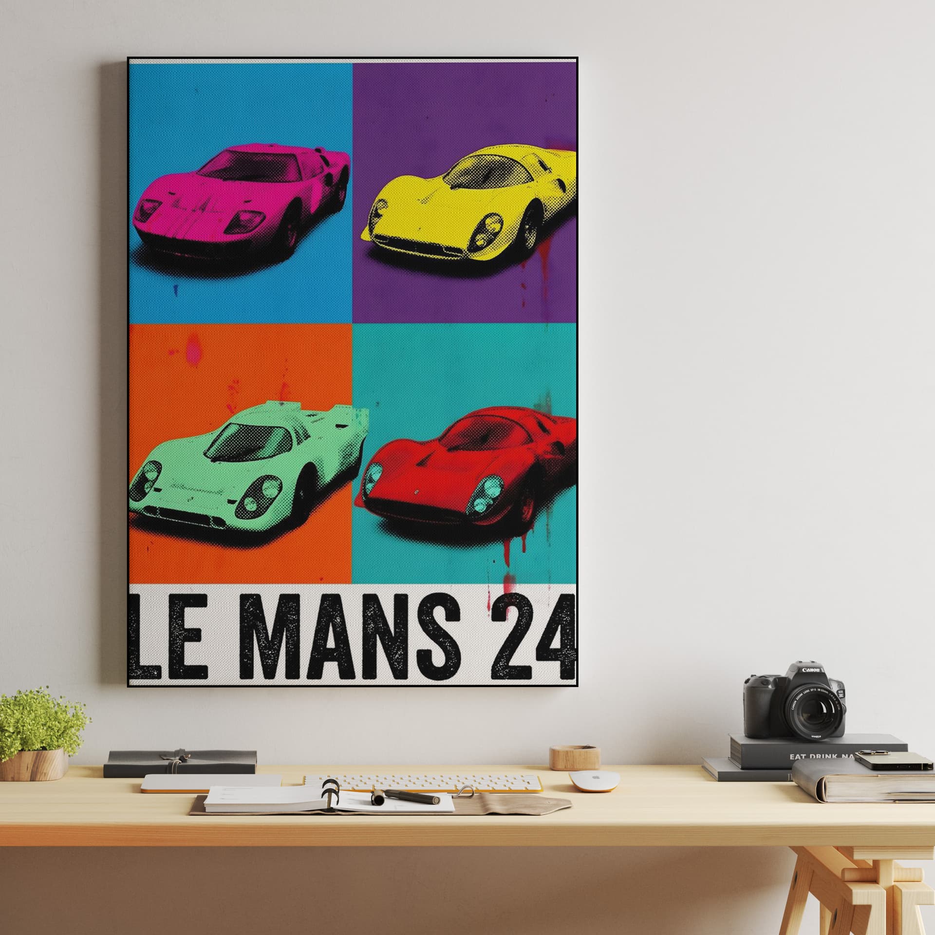 Le Mans Legends Pop Art Quad-Panel Poster
