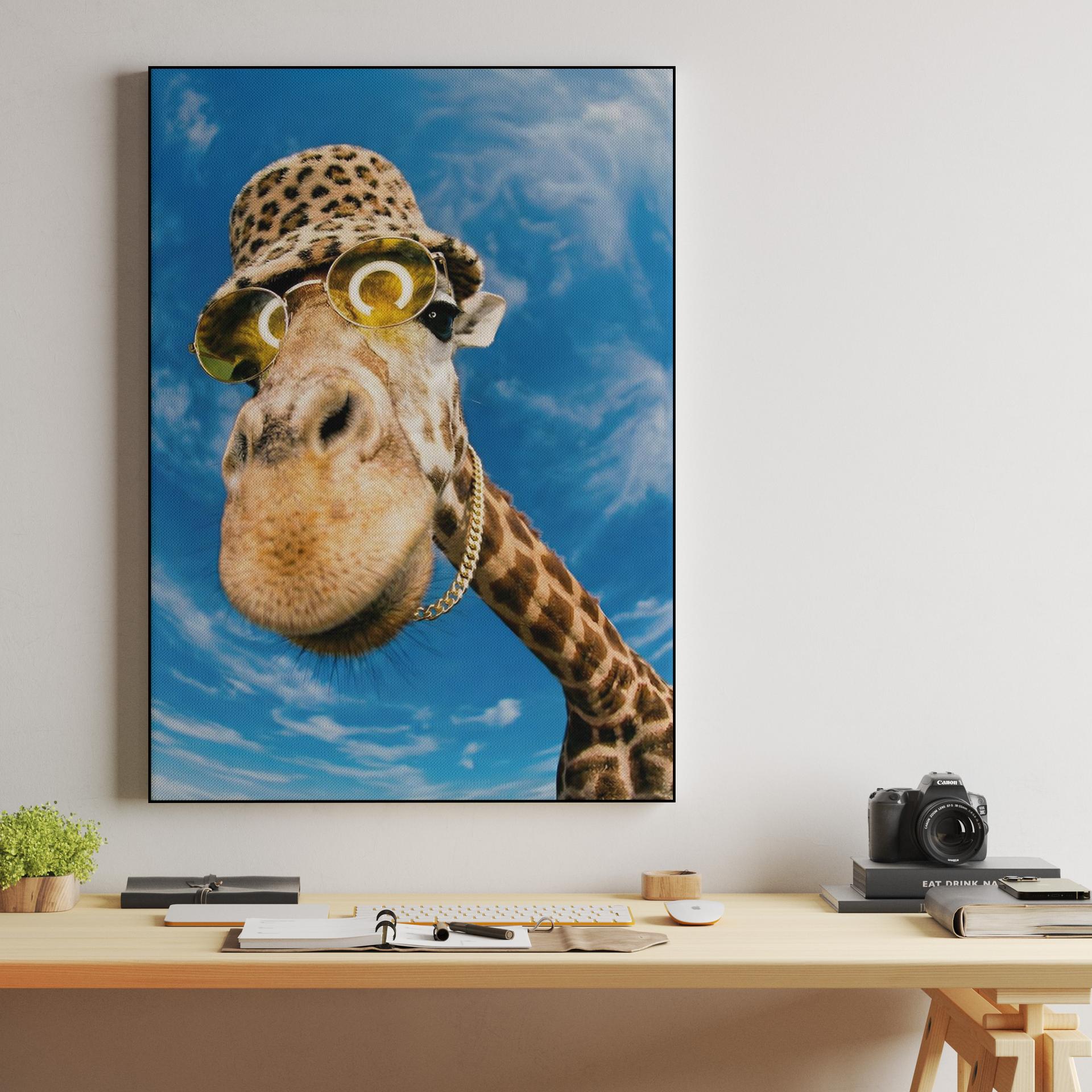 Swag Giraffe Fisheye Portrait