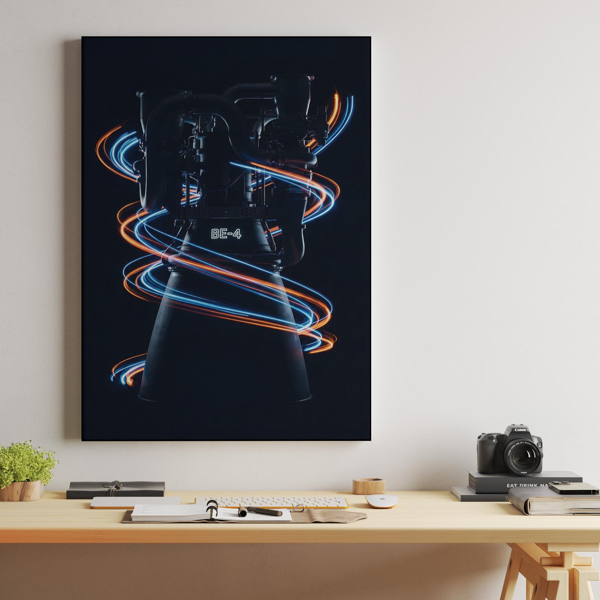 BE-4 Engine Kinetic Light Trail Art