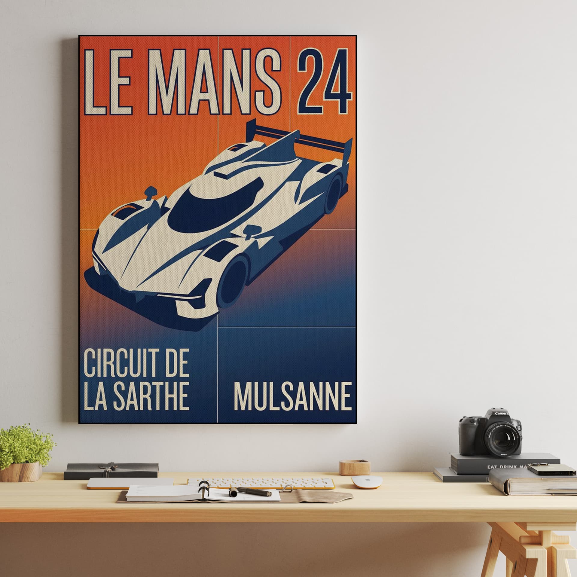 Le Mans 24 Mulsanne Straight Cadillac Hypercar Poster