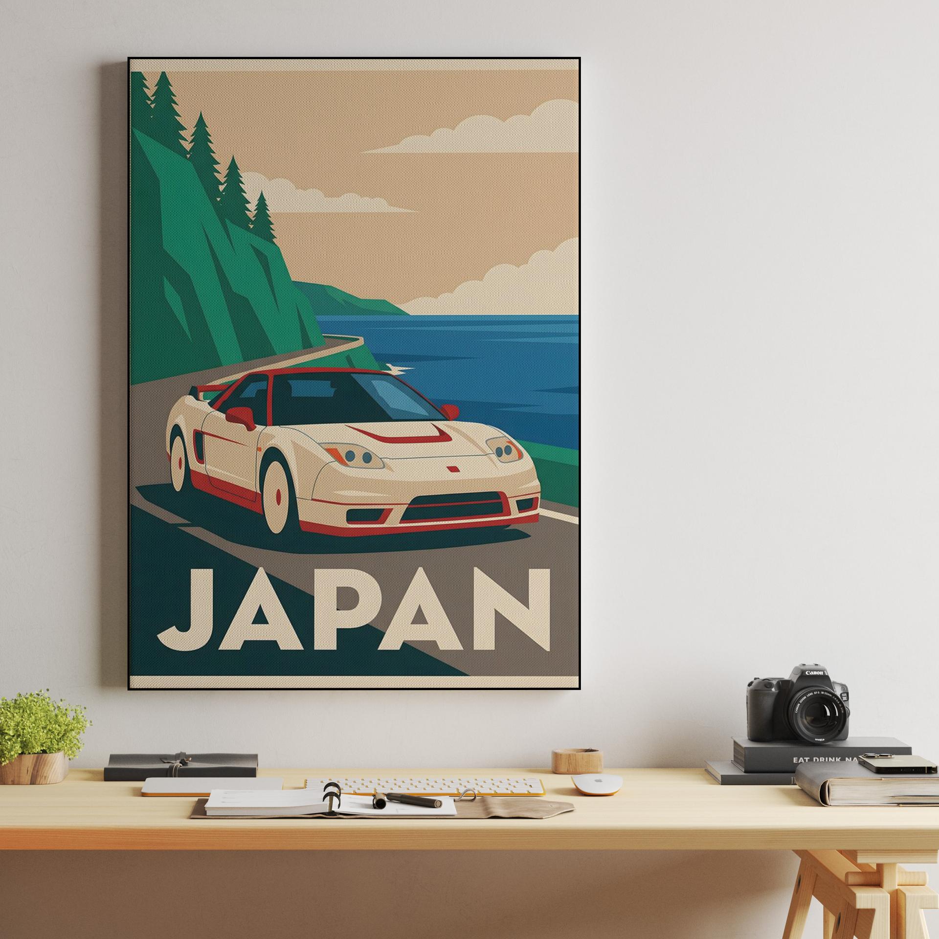 Coastal Cruise: NSX NA2 Japan Travel Poster