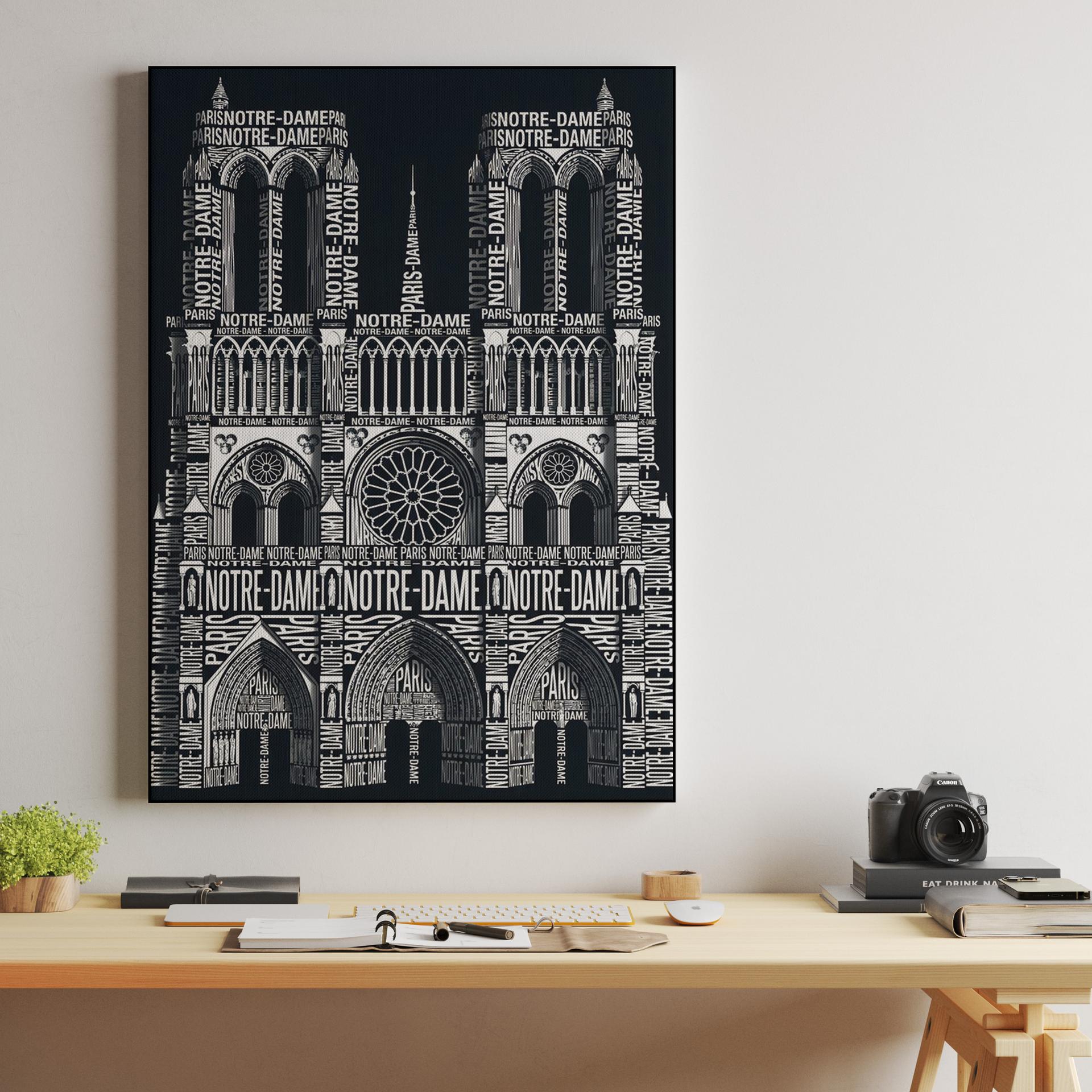 Notre-Dame Paris Typographic Architecture
