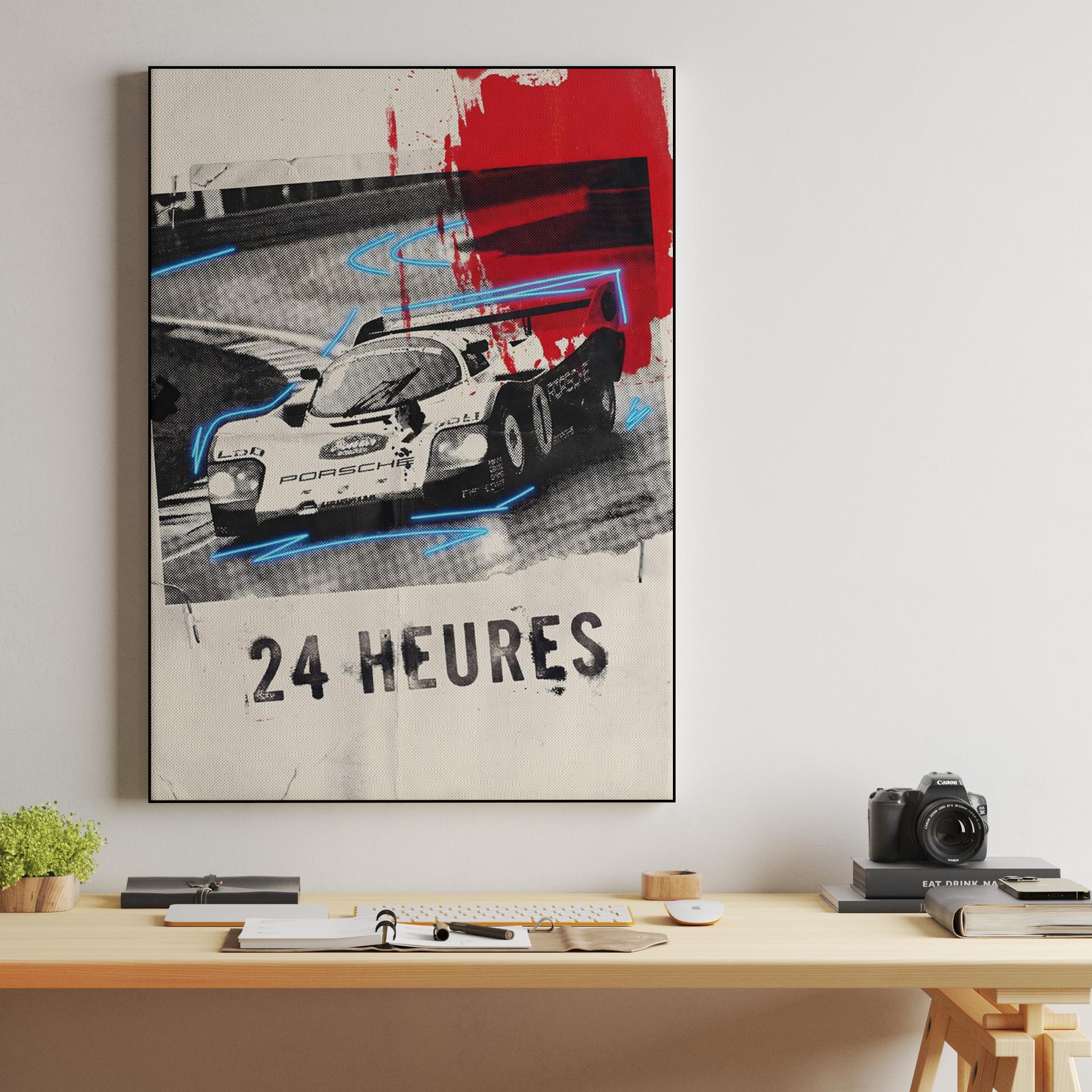 Endurance Grit: Porsche 962 Le Mans 24 Heures Collage