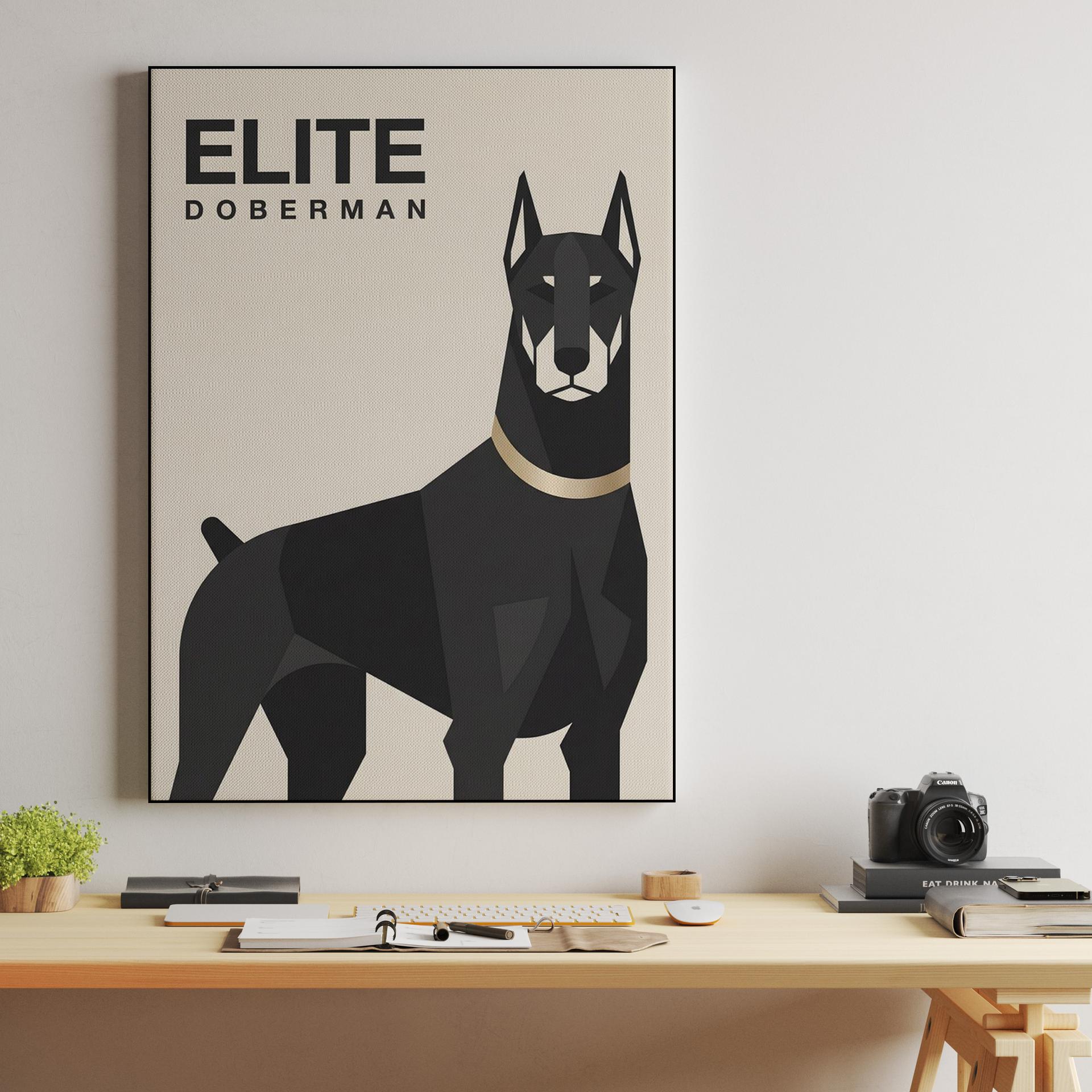 Elite Doberman: Geometric Modernism