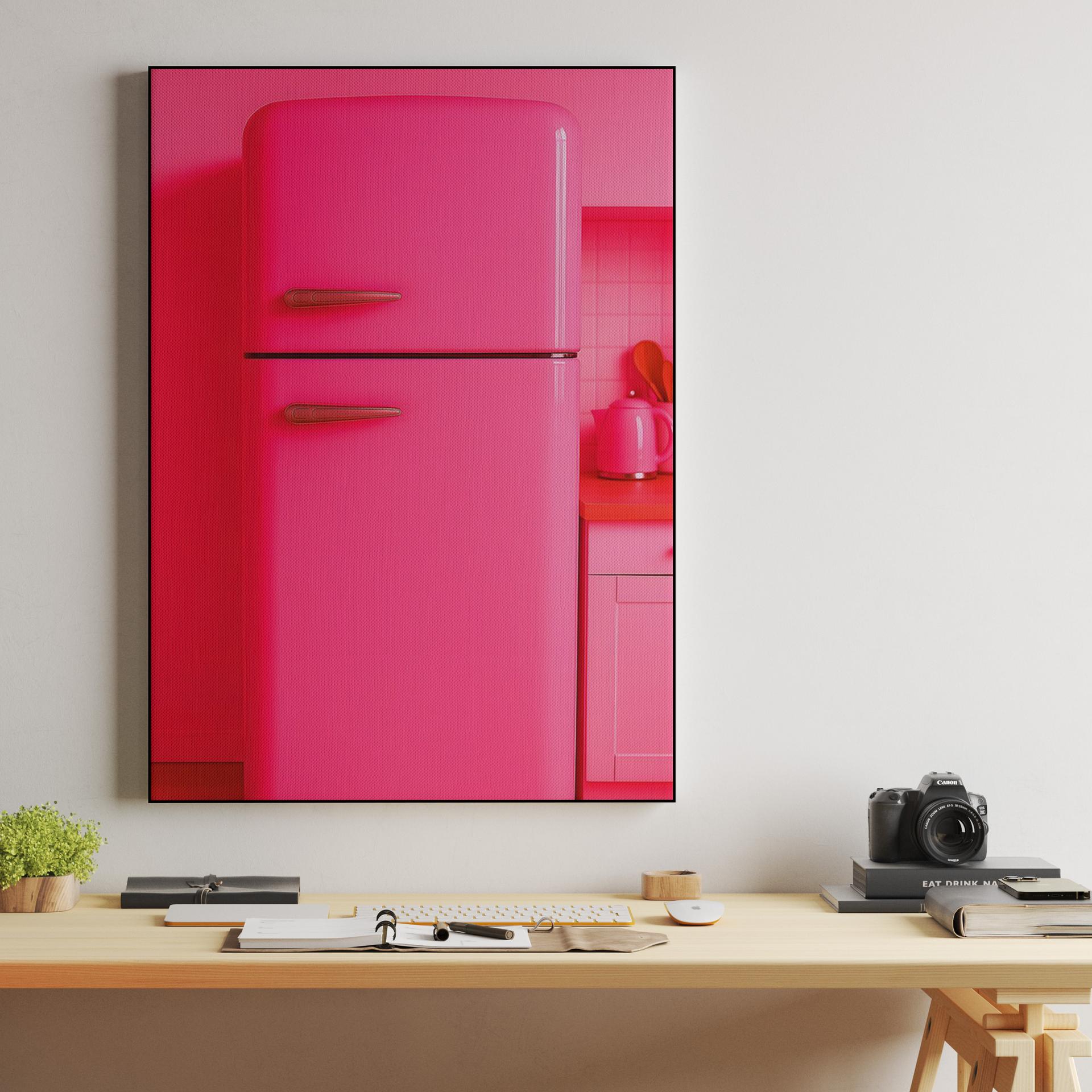 Retro Pink Refrigerator
