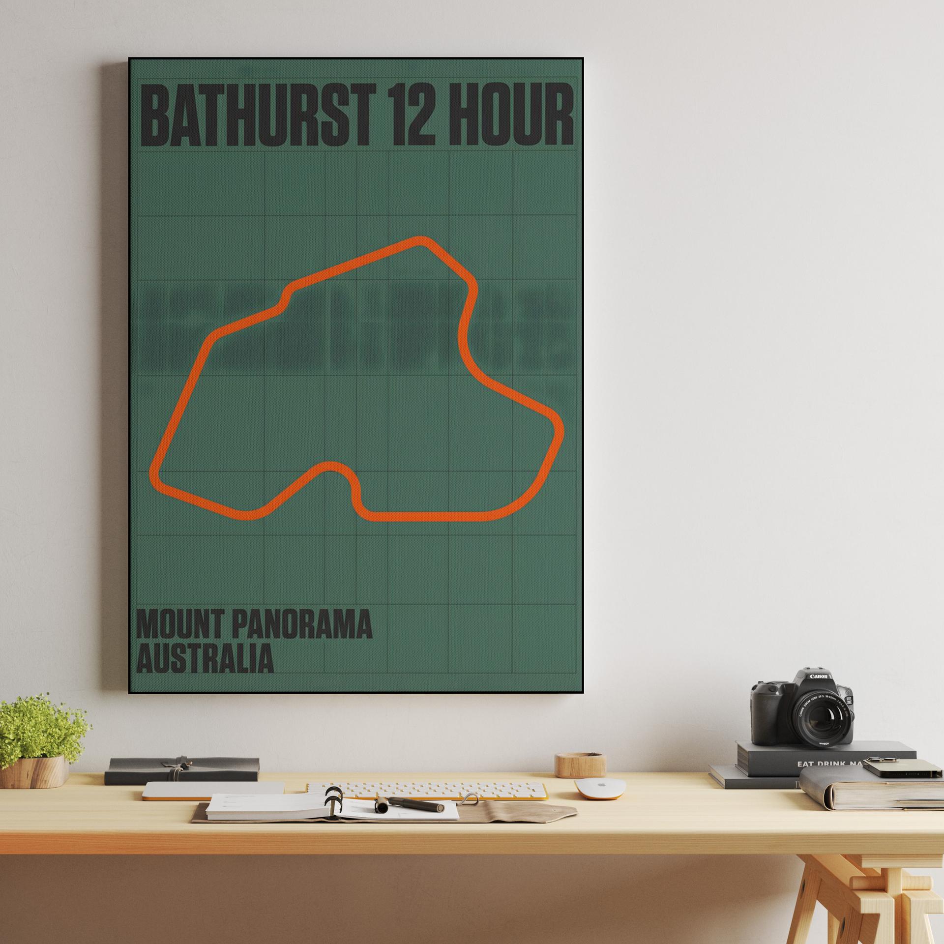 Bathurst 12 Hour: Minimalist Mount Panorama Track Map