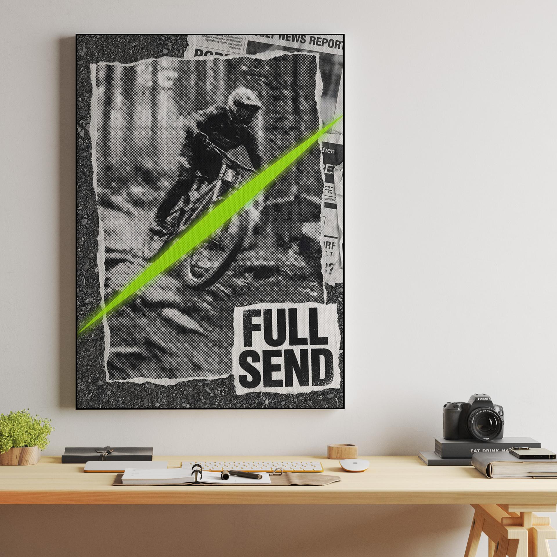 Full Send: Neon Grunge Biker Collage