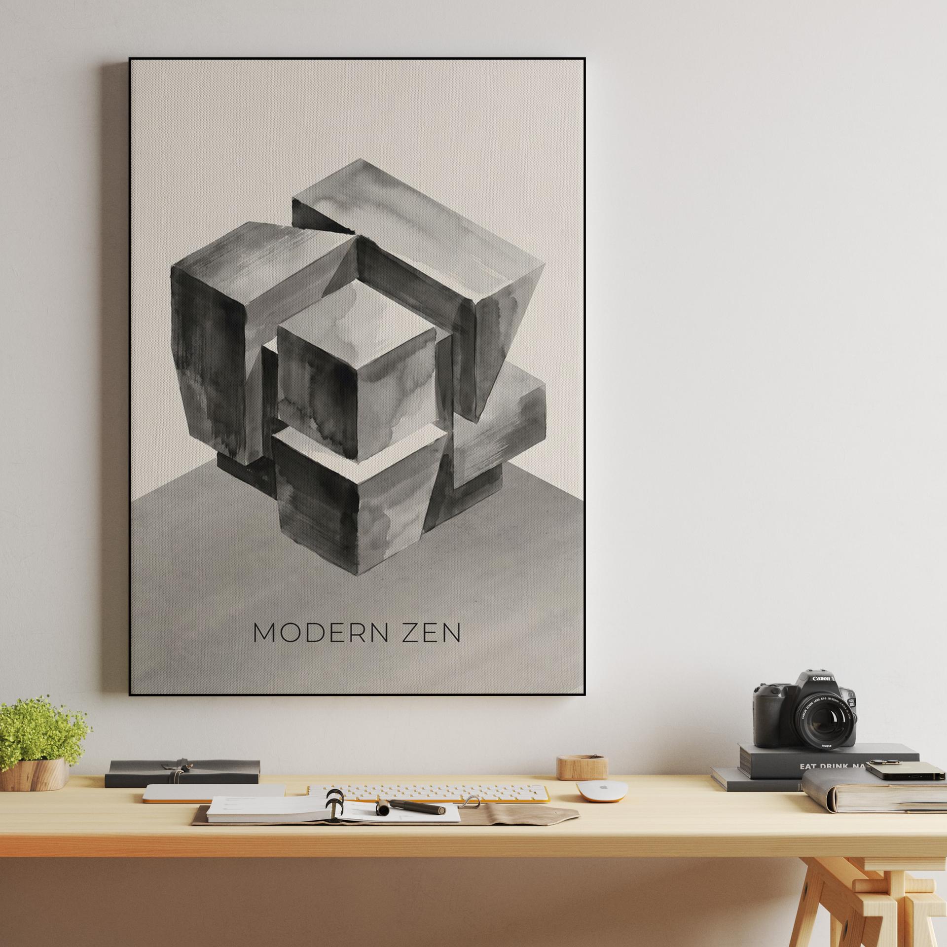 Modern Zen: The Brutalist Ink Study