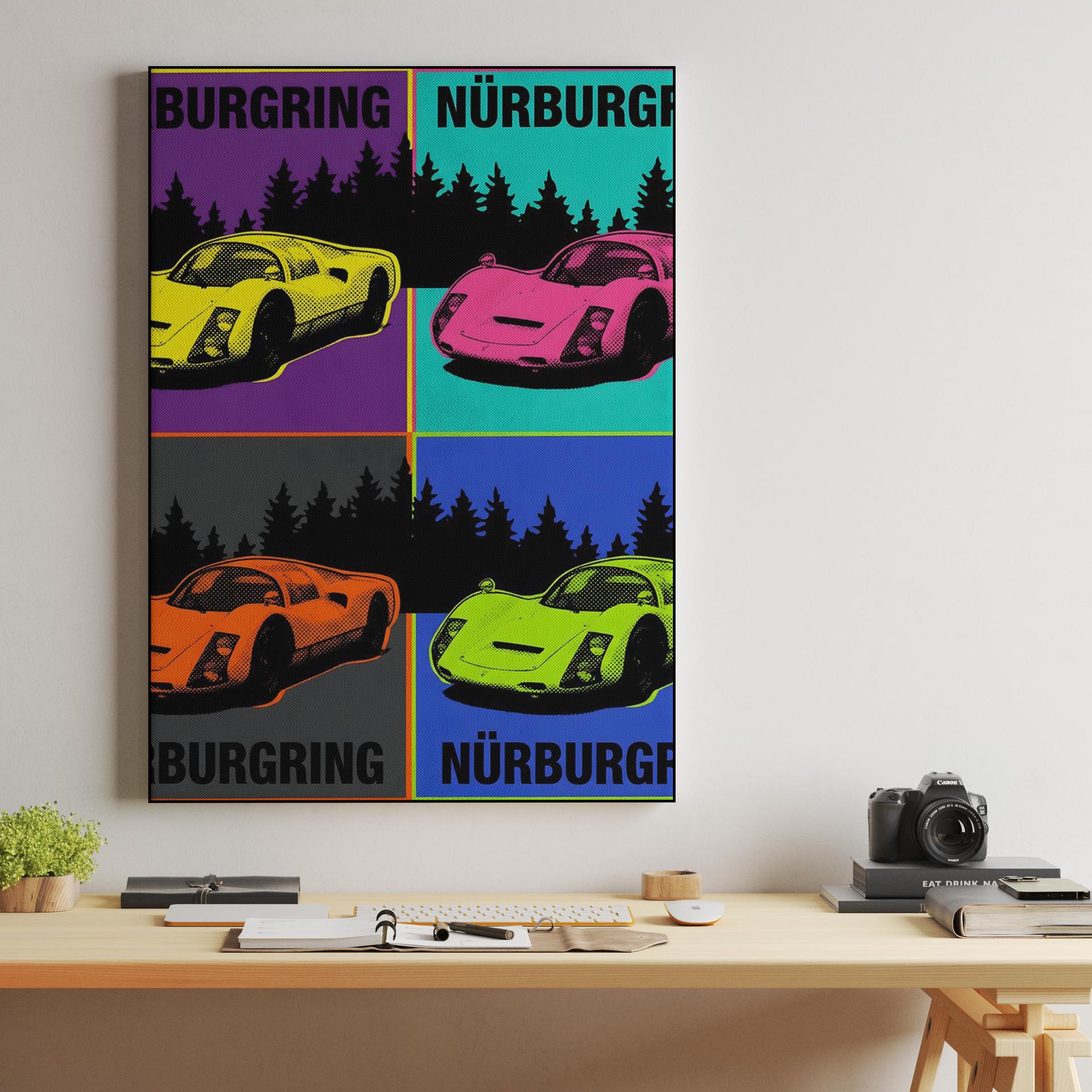 Porsche 906 Pop Art Grid: Nürburgring Colors