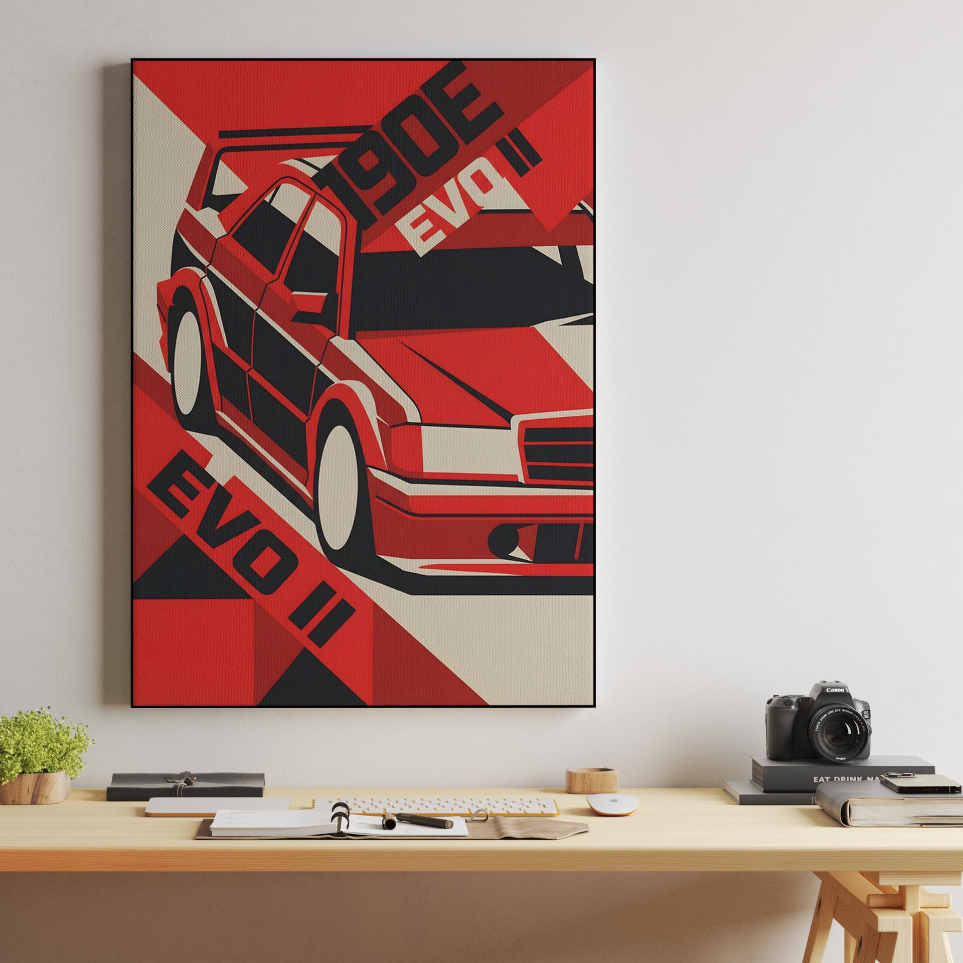 Mercedes 190E Evolution II Dynamic Constructivist Poster