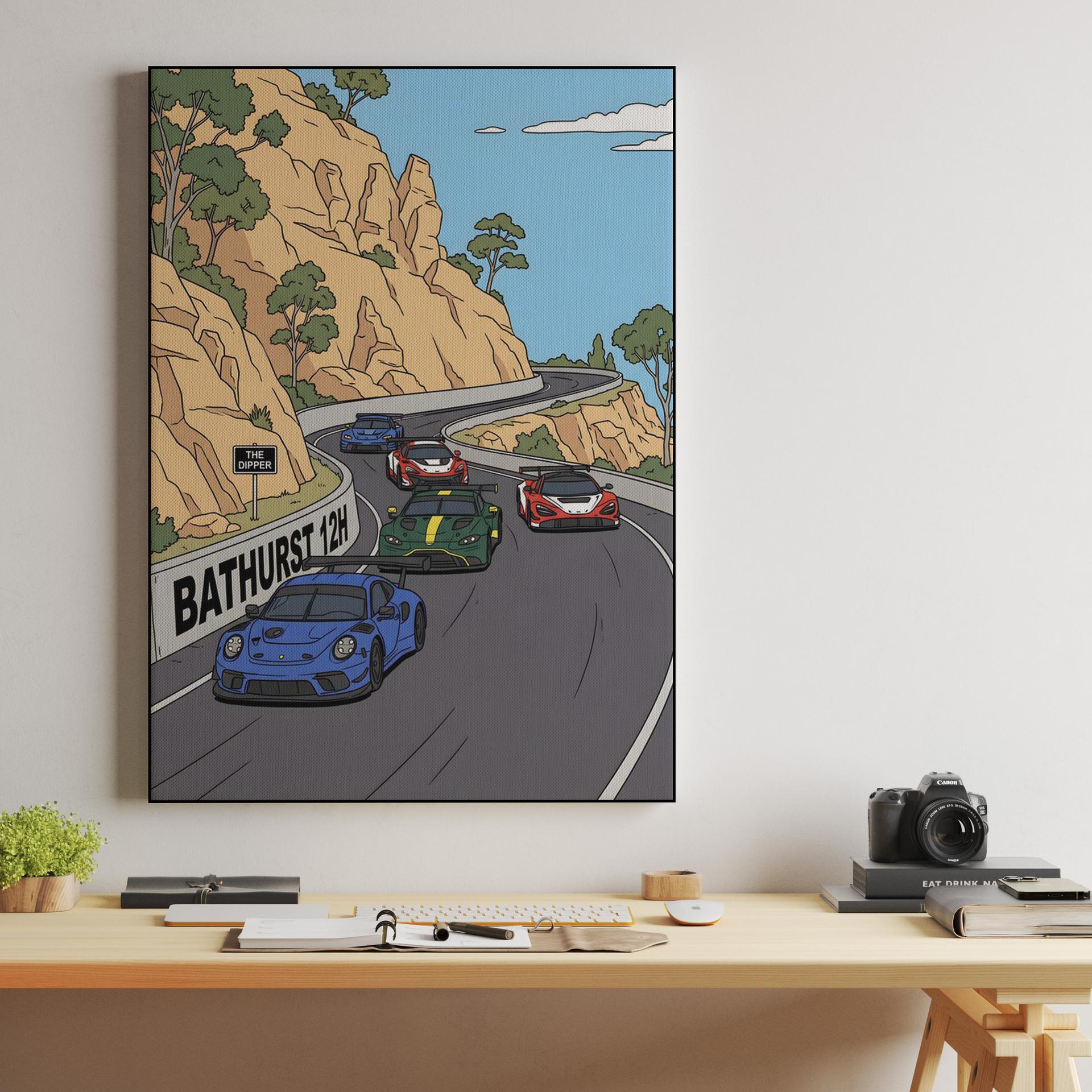 The Dipper Descent: Bathurst 12h GT3 Illustration