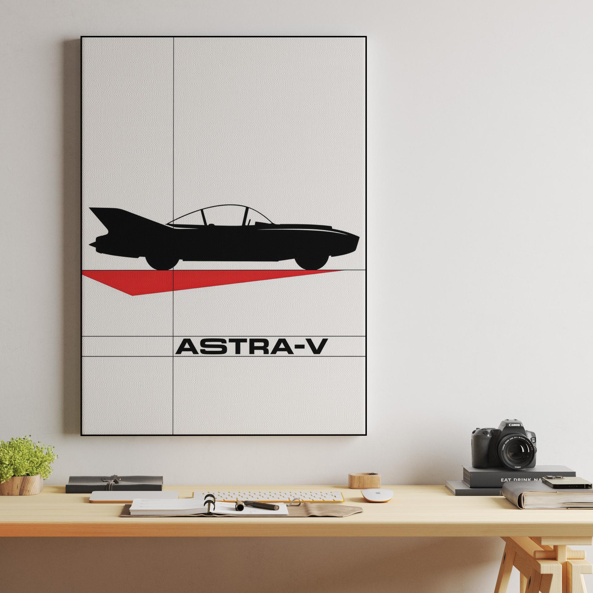 Astra-V: Retro-Futuristic Concept Silhouette