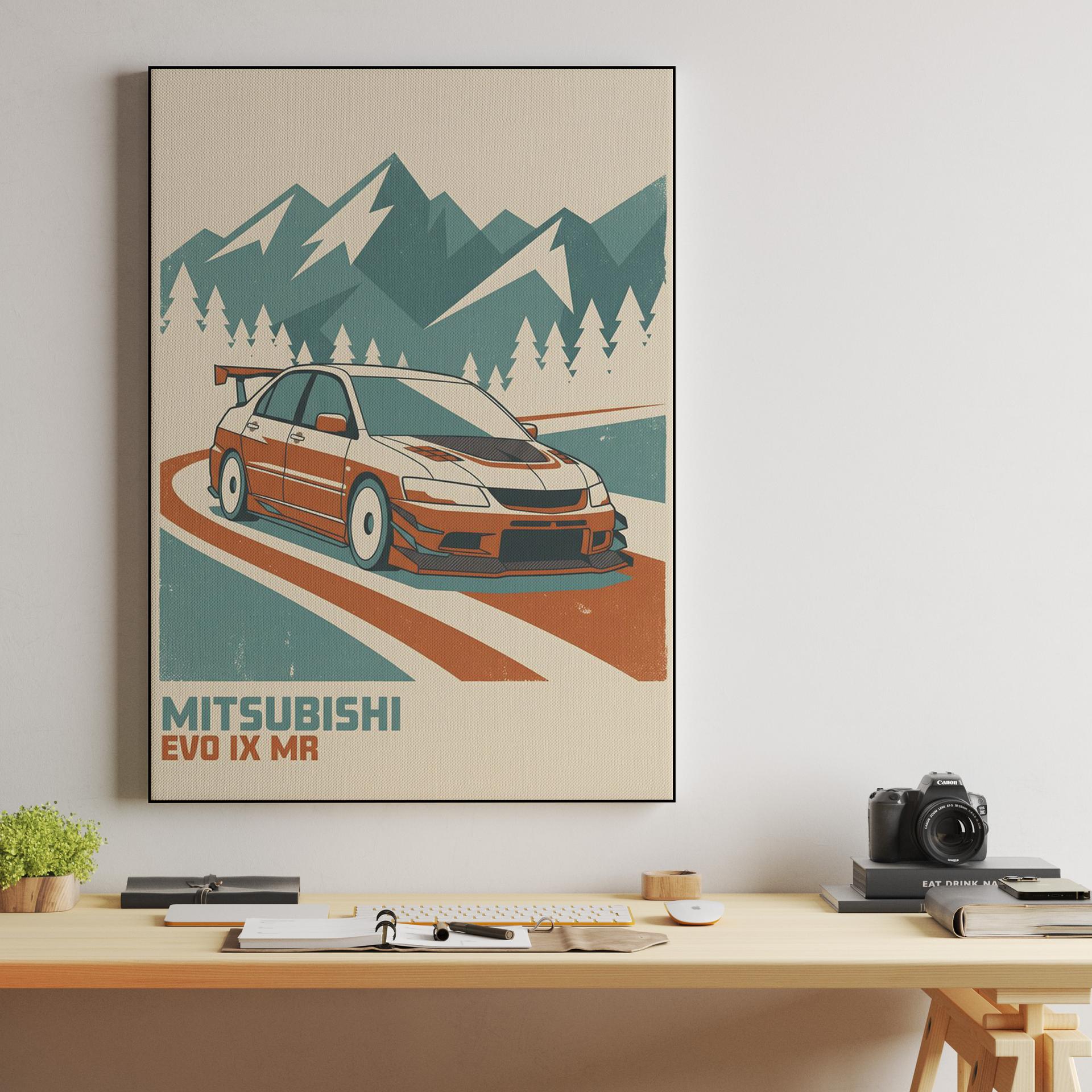 Evo IX MR: Touge Legend Vintage Poster