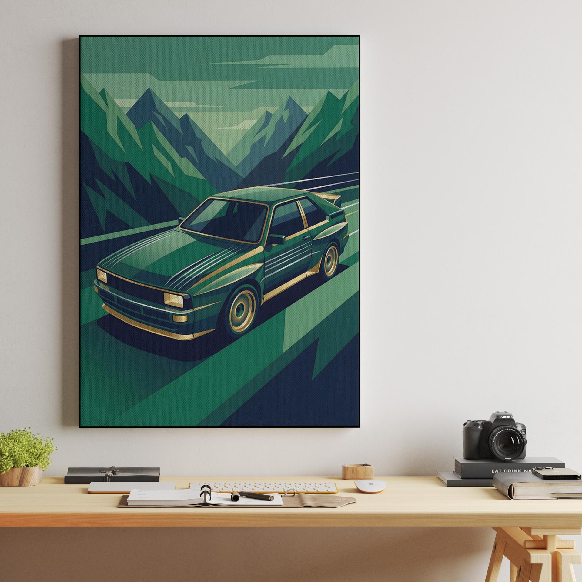 Audi Quattro S1: Emerald Alpine Motion