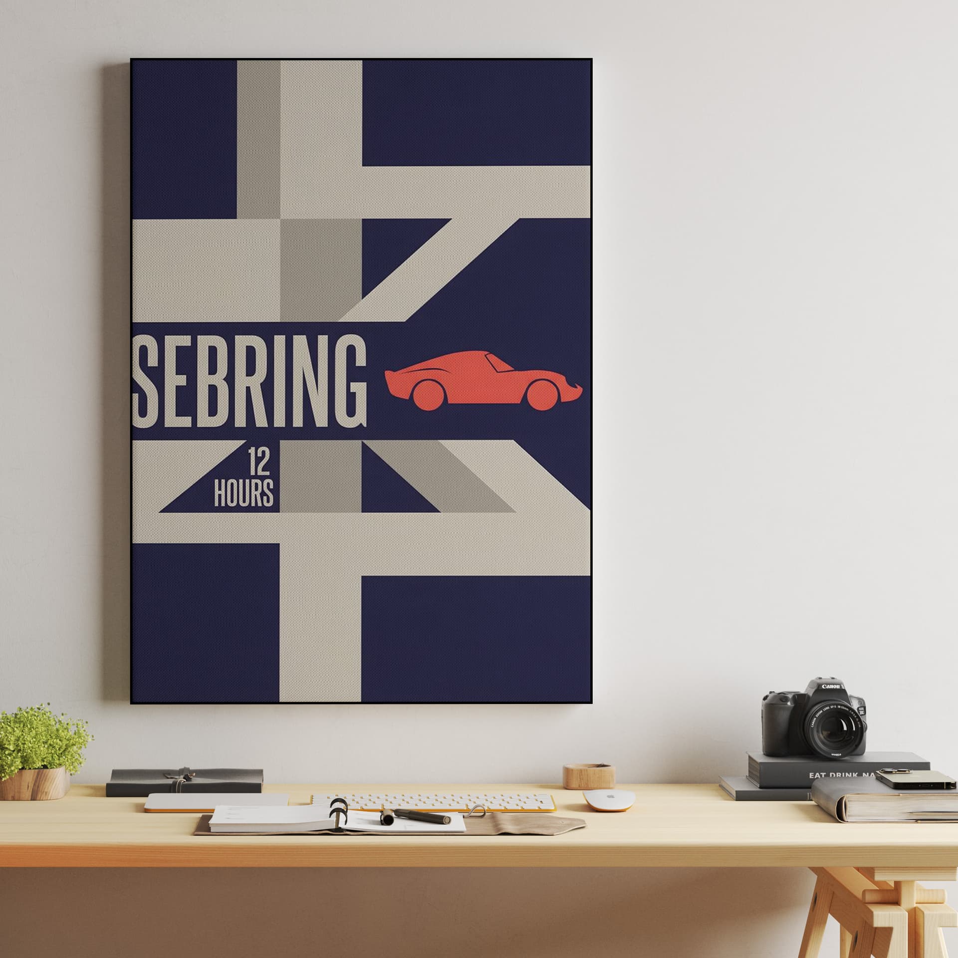 Sebring 12 Hours Minimalist Geometric Racing Poster