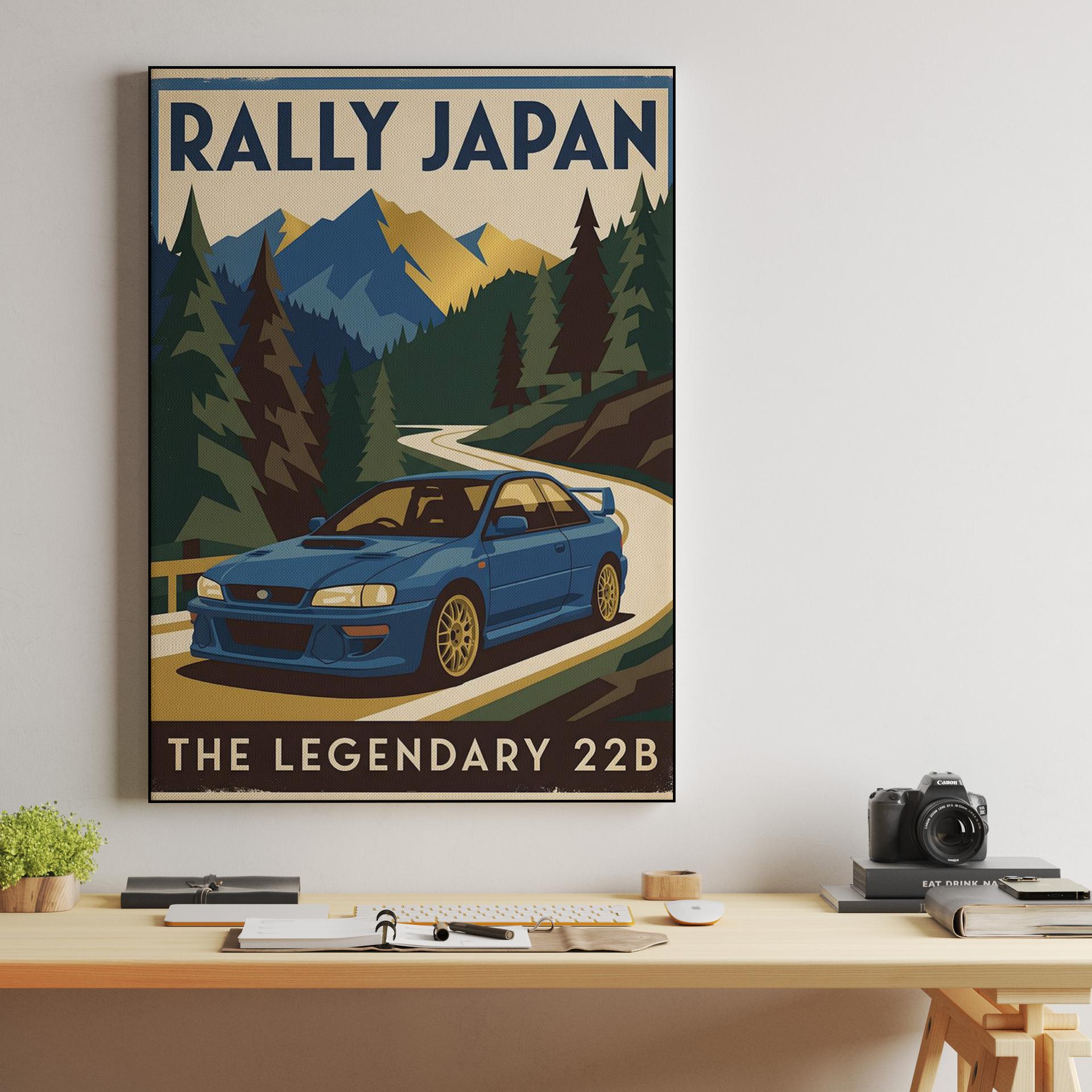 Rally Japan: The Legendary 22B Vintage Poster