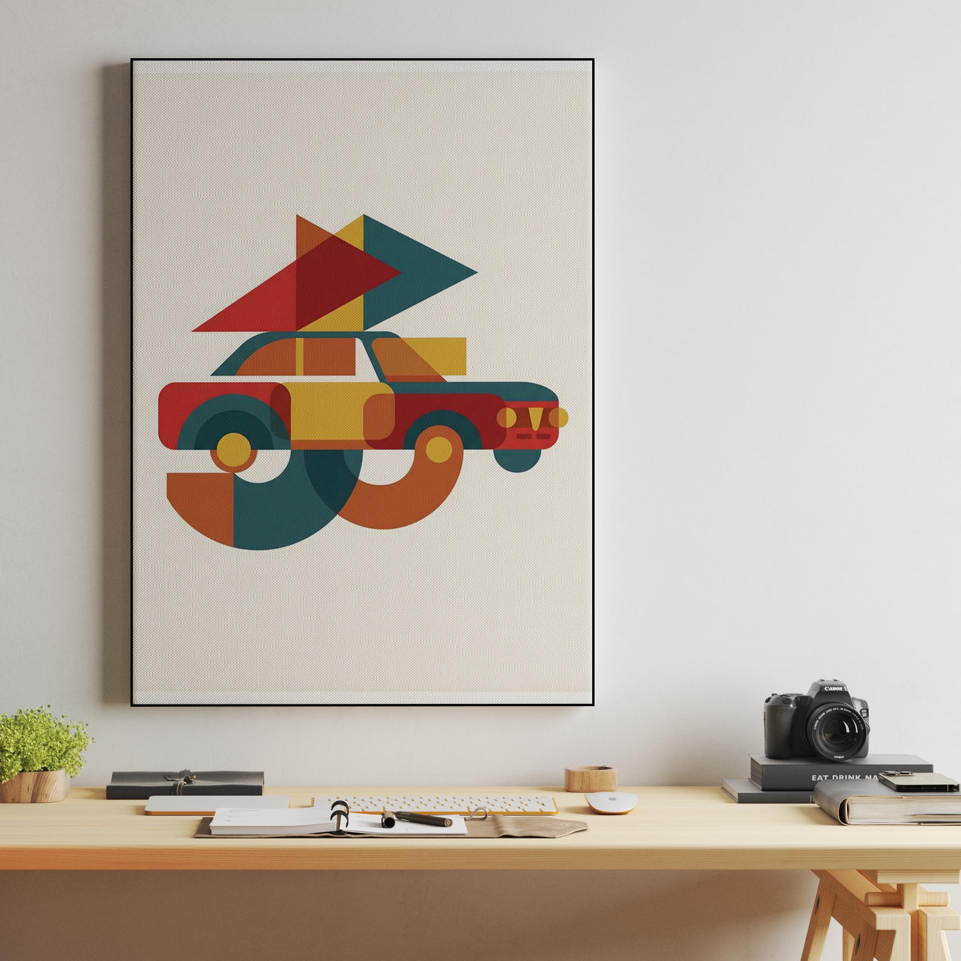 Abstract Geometric Alfa Romeo Giulia Sprint GTA