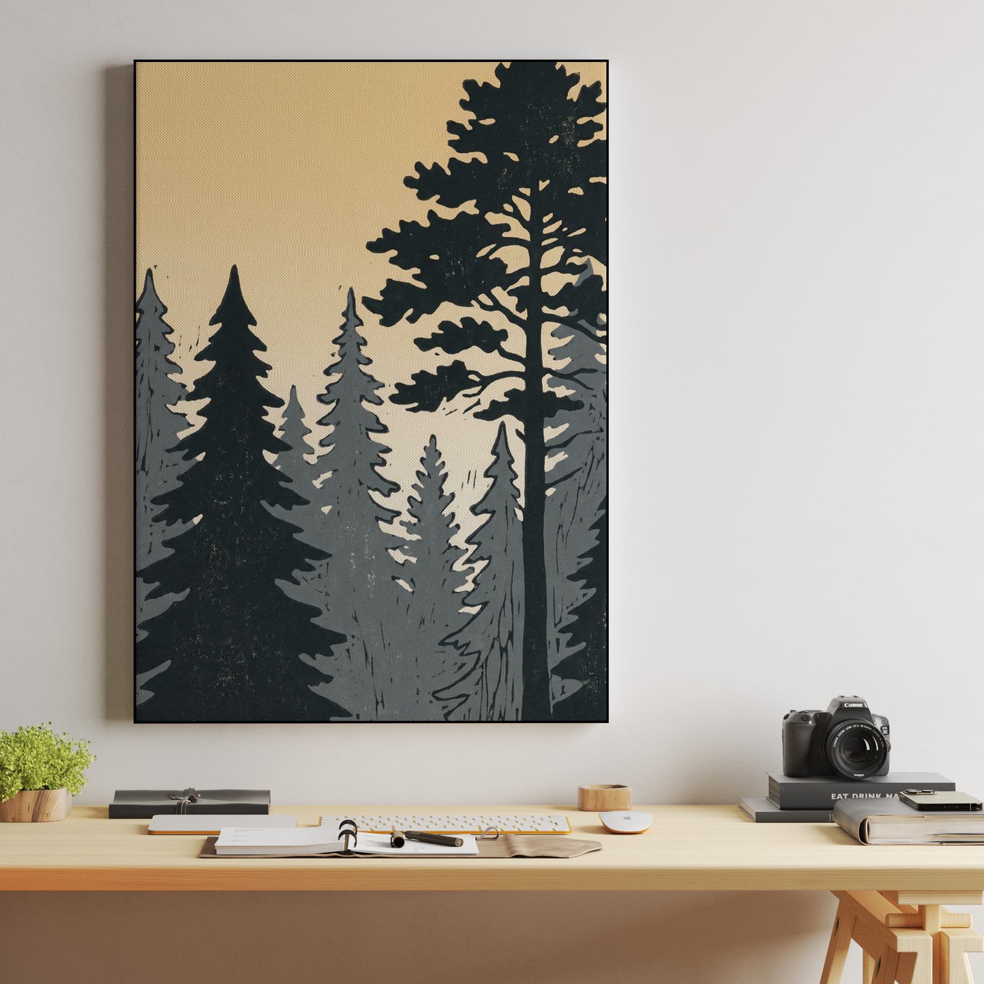 Twilight Forest Block Print