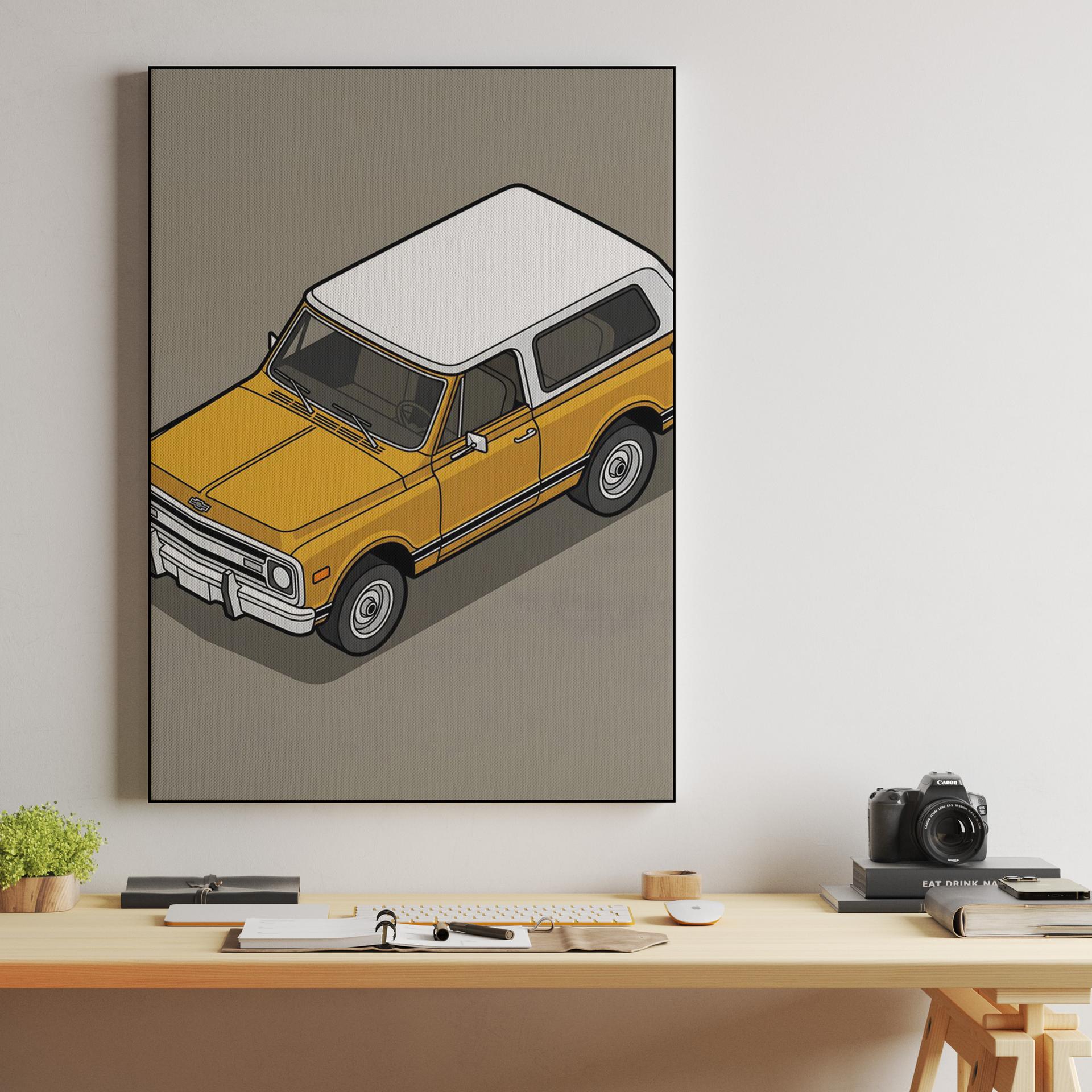 Chevrolet K5 Blazer: Isometric Vintage SUV Illustration