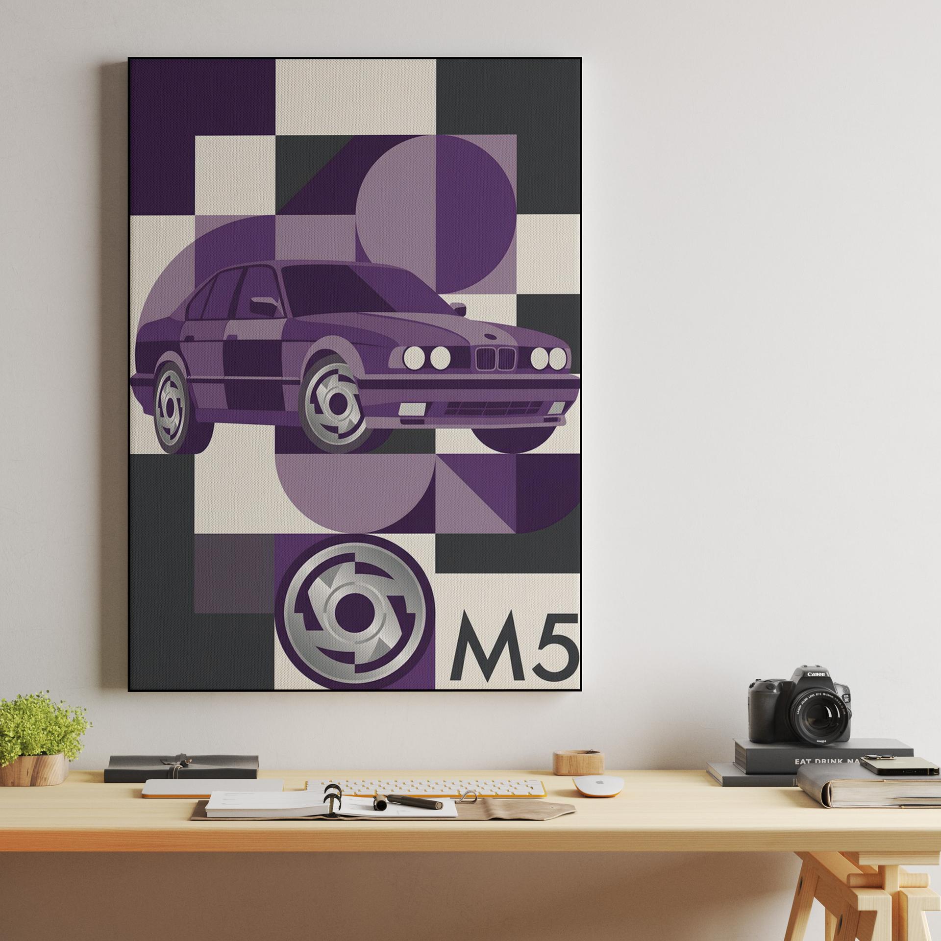 BMW E34 M5 Geometric Techno Violet Edition